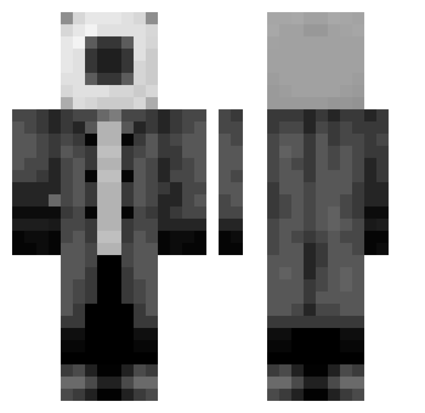 _Agerron Minecraft skin, front and back view