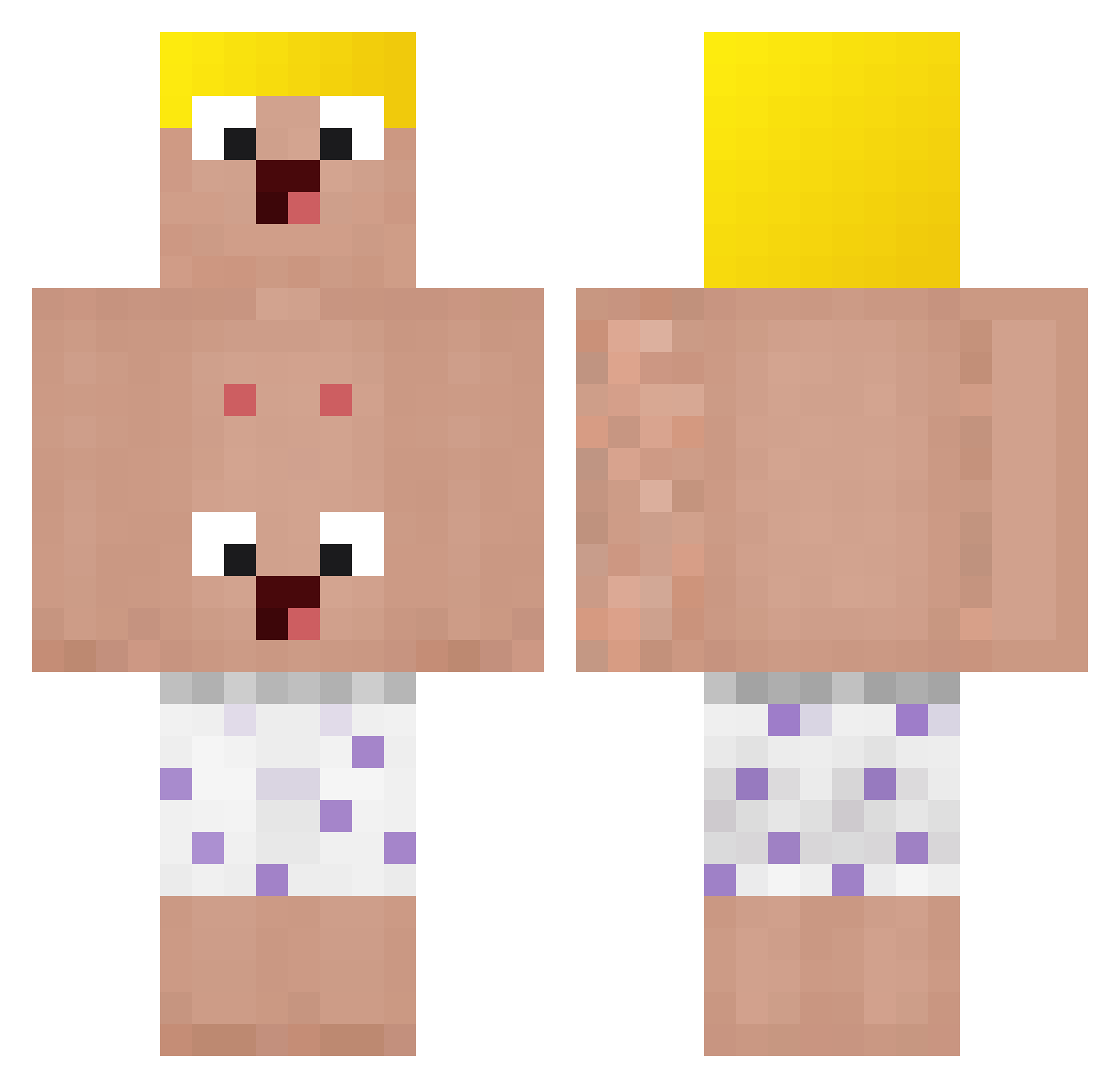 DAMIAN30 Minecraft skin, front and back view