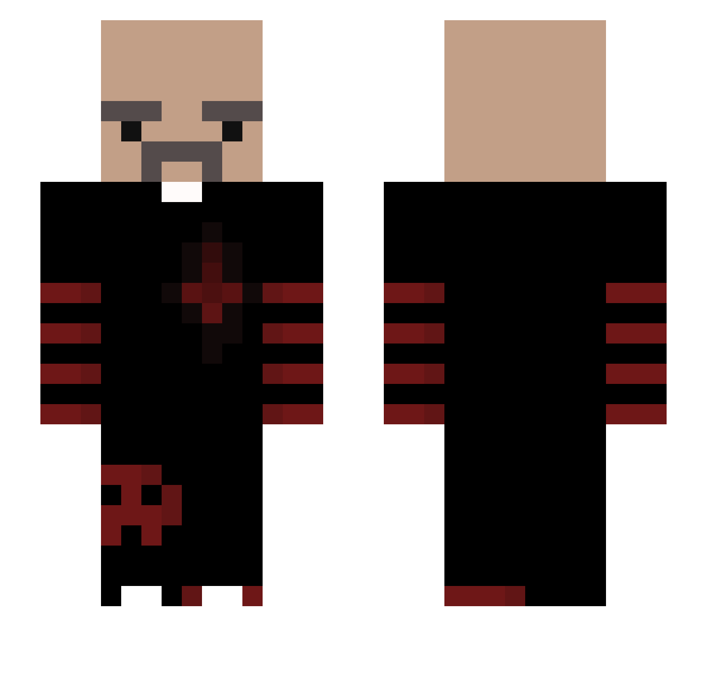 quzrenn Minecraft skin, front and back view