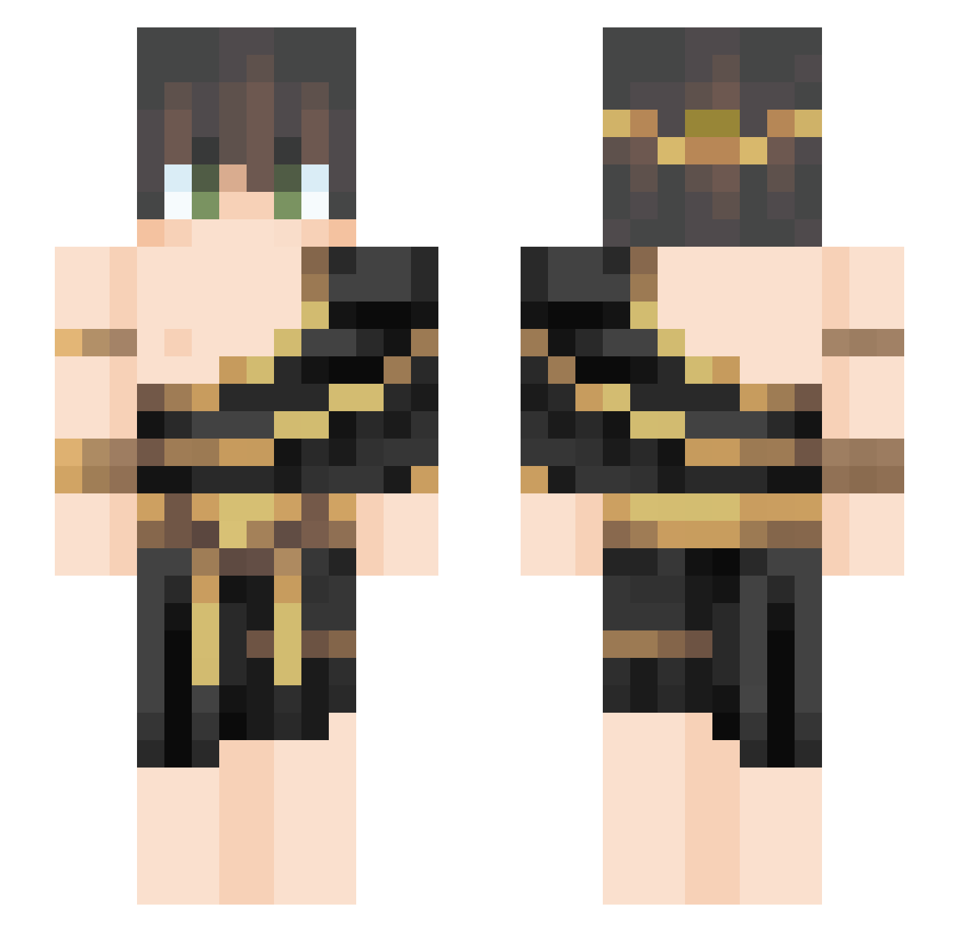TK_GekooktEitje Minecraft skin, front and back view