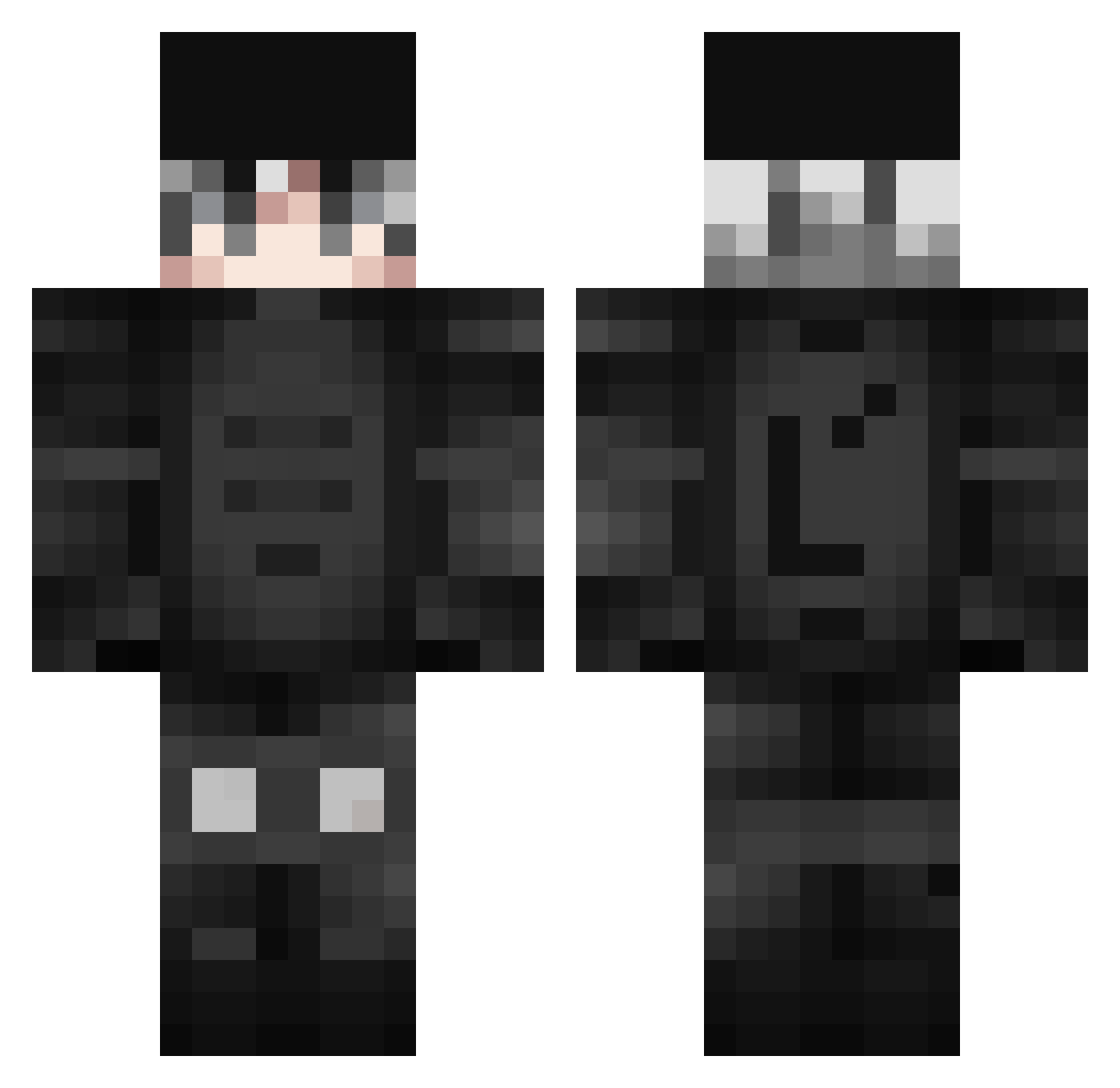 Zxr_ Minecraft skin, front and back view