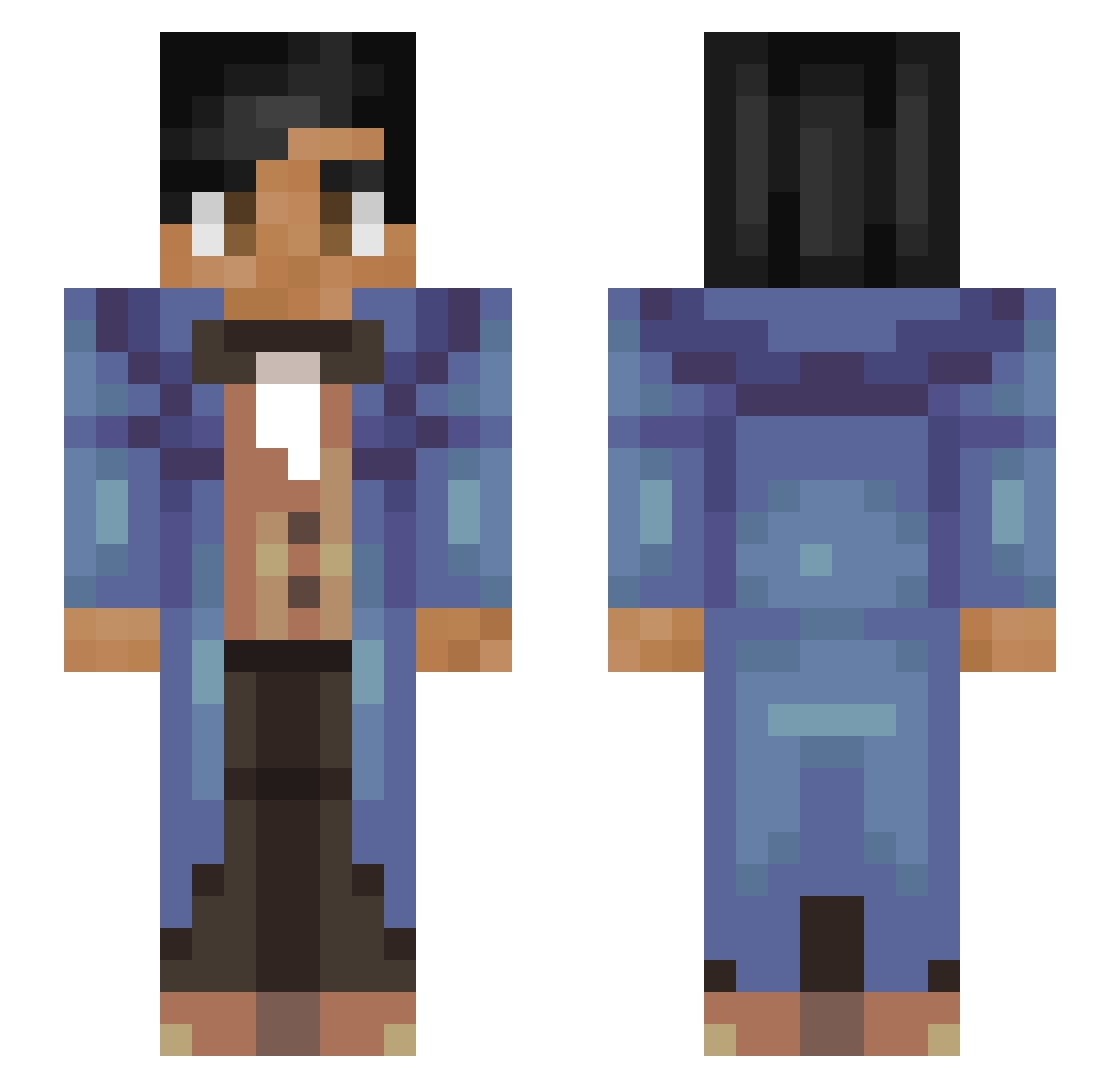 cd_null Minecraft skin, front and back view