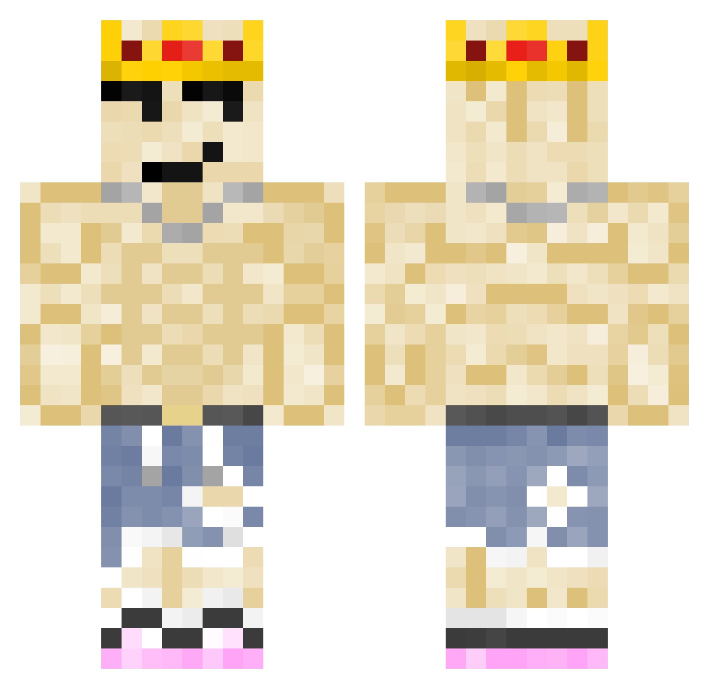 MrCharles_10 Minecraft skin, front and back view