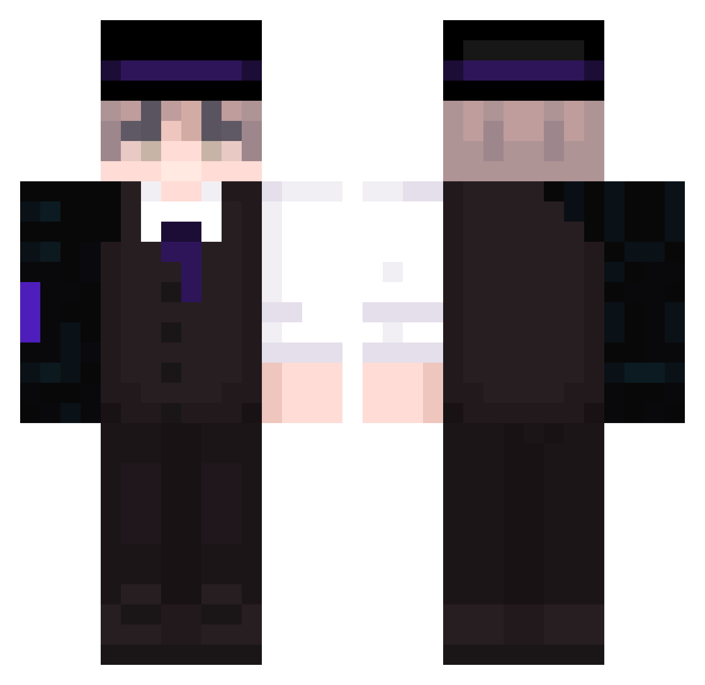 Rhyder_1 Minecraft skin, front and back view