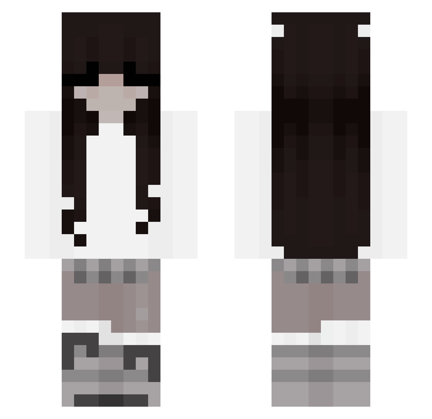 vzyq_ Minecraft skin, front and back view