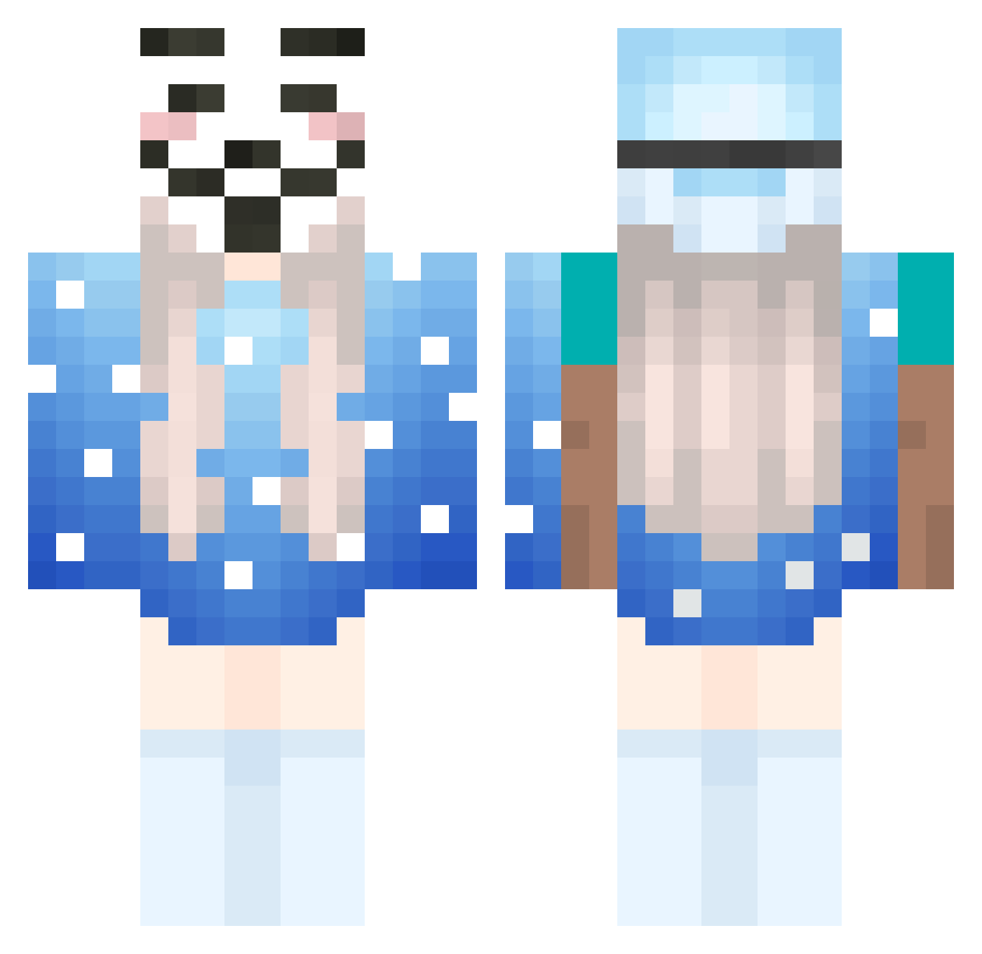 NotSl9yer Minecraft skin, front and back view