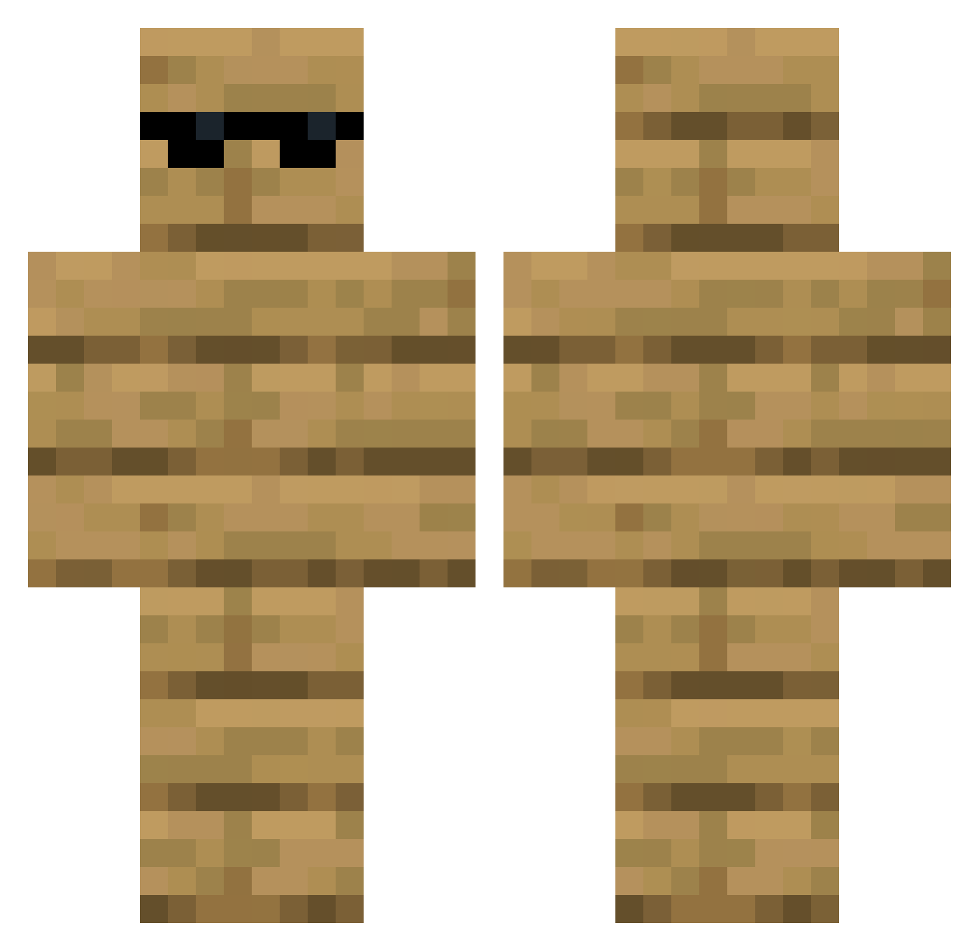 plank2 Minecraft skin, front and back view