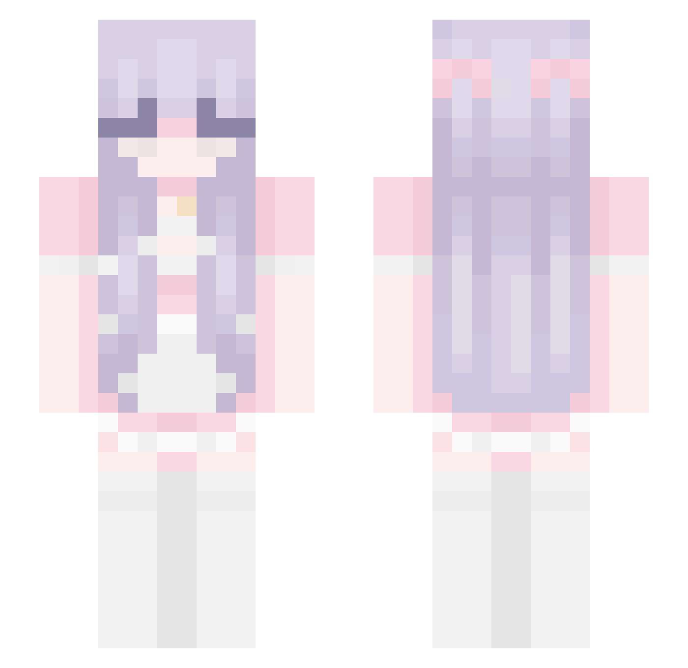 Mowafy Minecraft skin, front and back view
