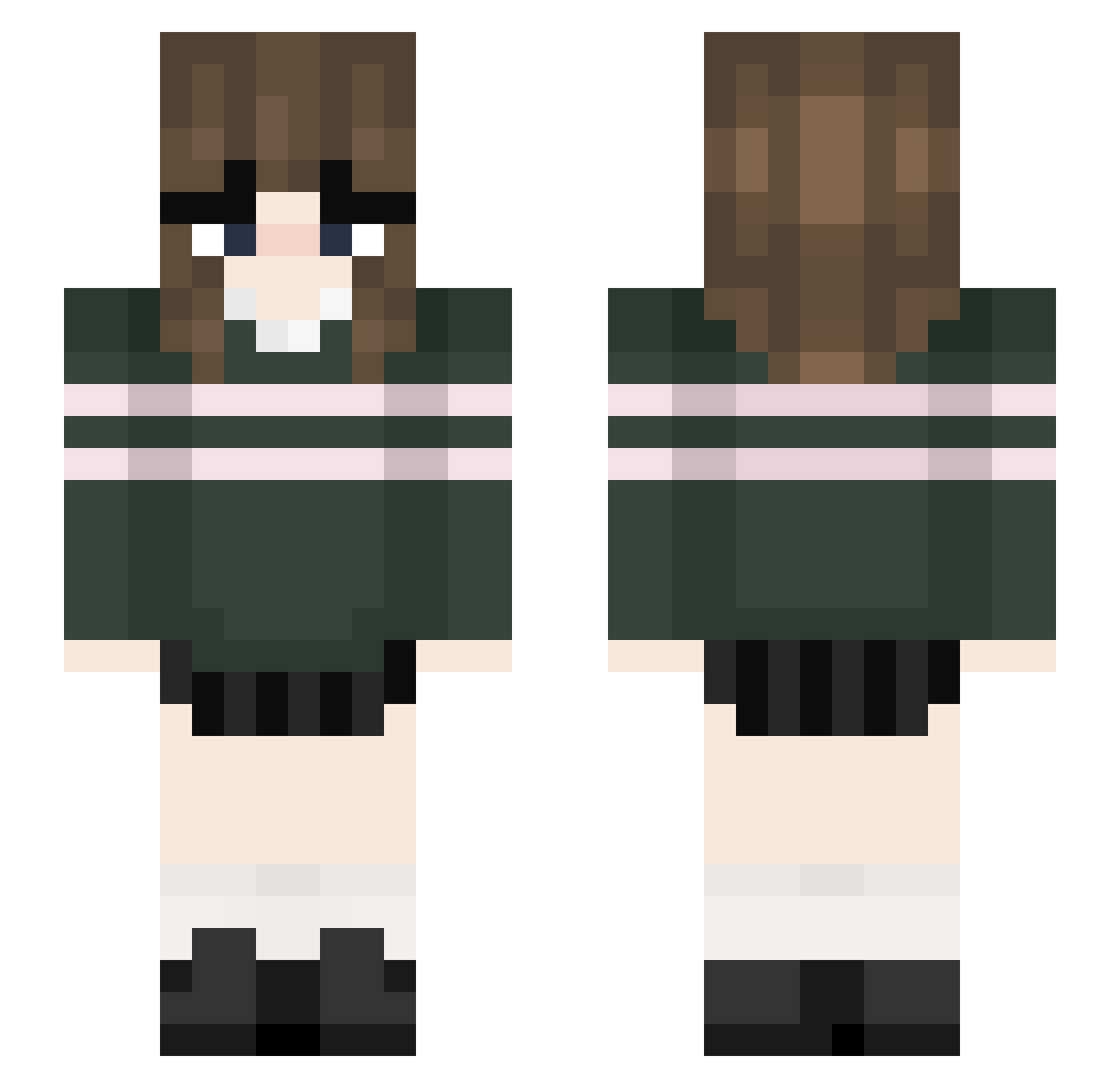 viacinth Minecraft skin, front and back view