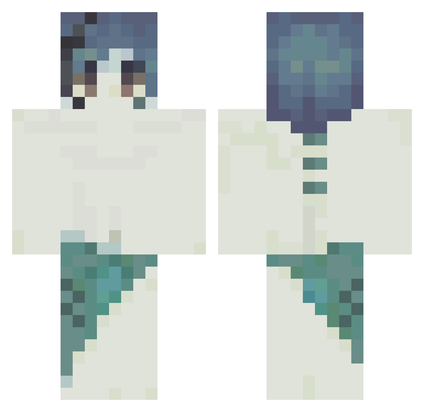 arm0ut Minecraft skin, front and back view