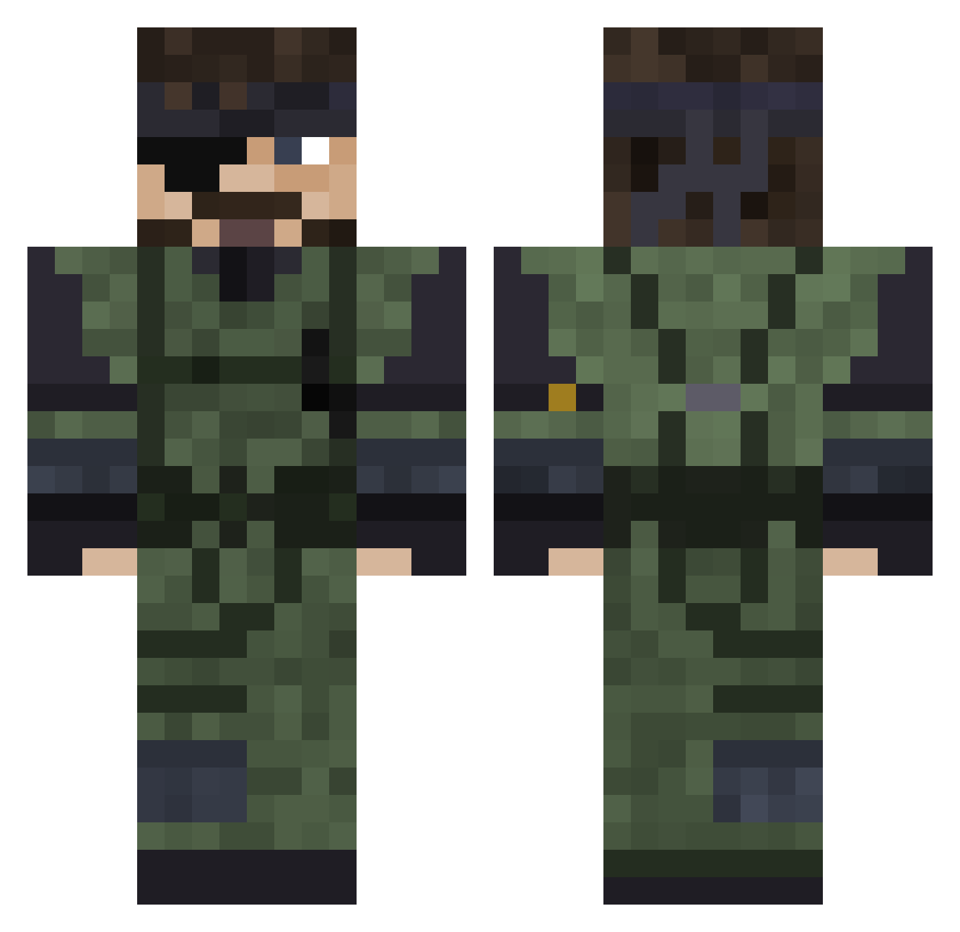 Davey39 Minecraft skin, front and back view