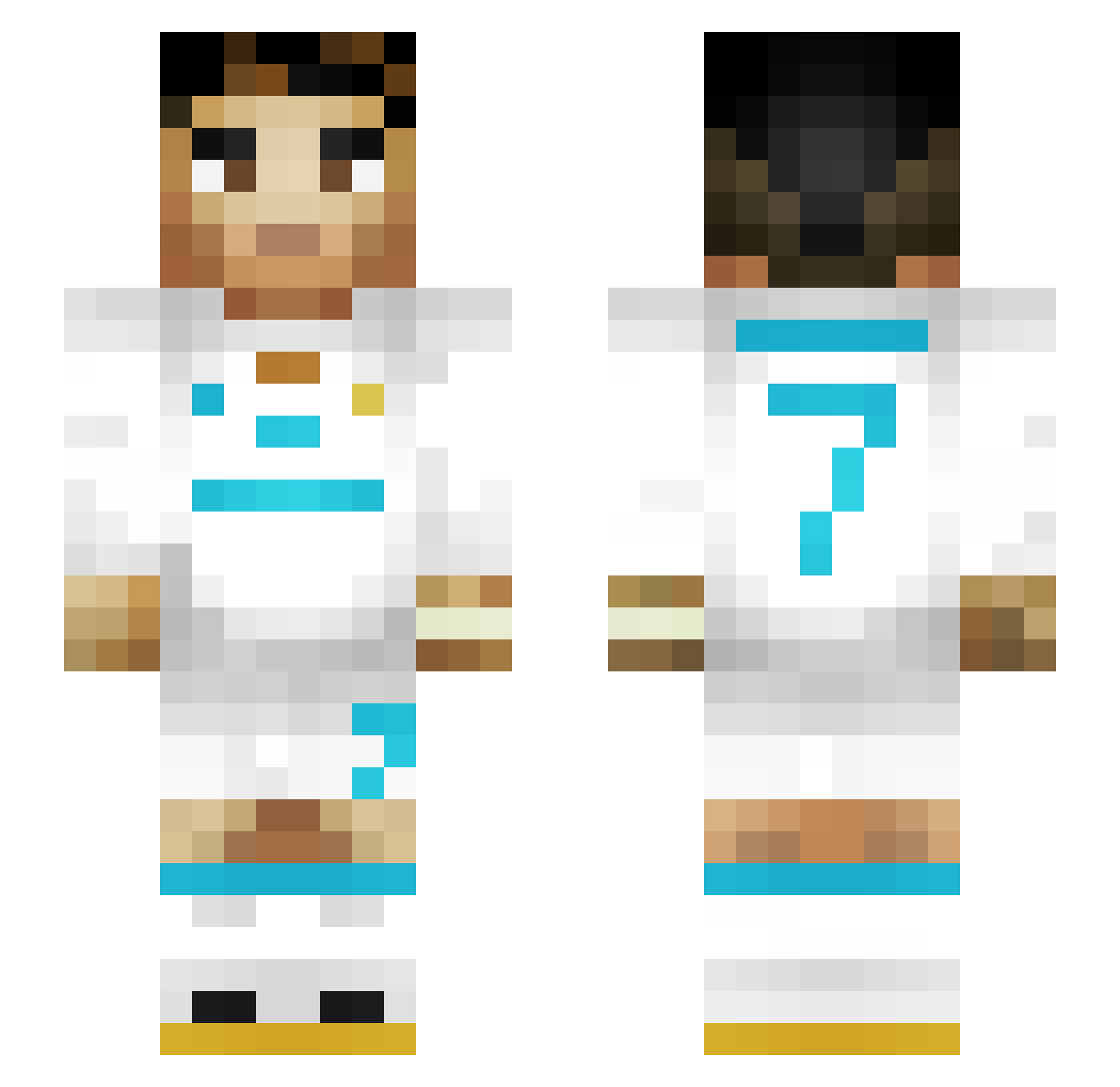 Basset__ Minecraft skin, front and back view