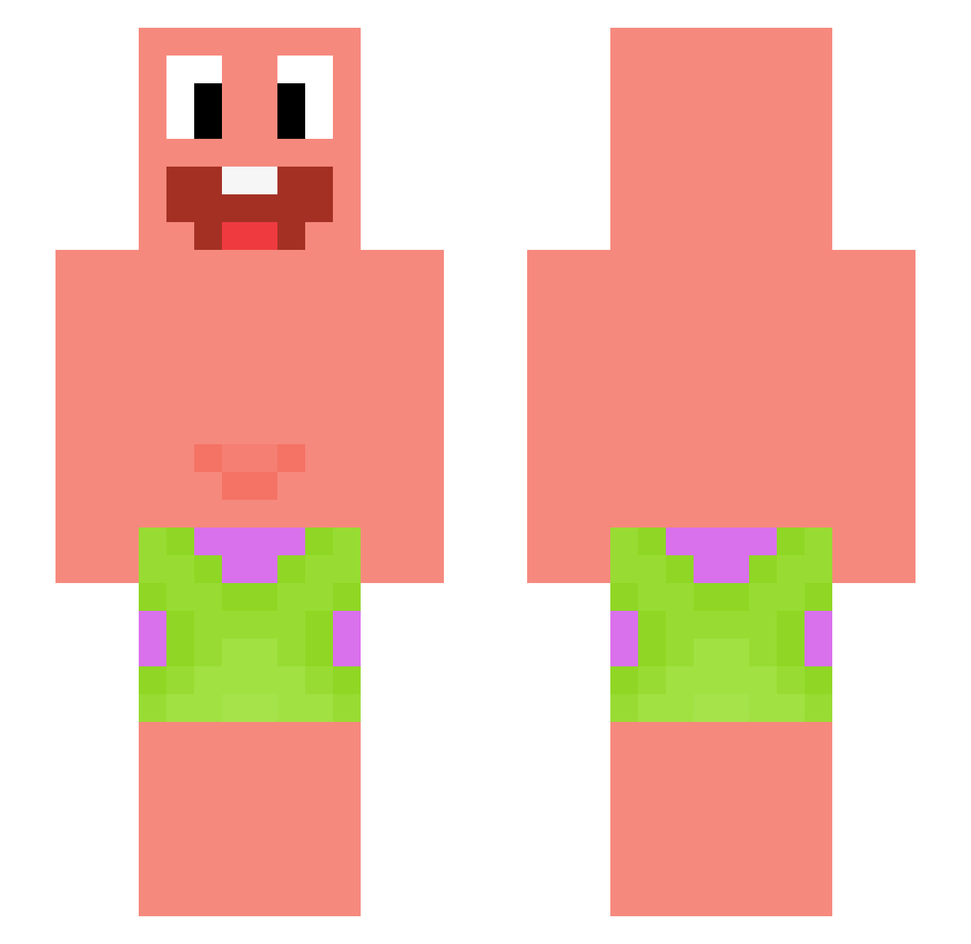 Cubic_Monkey_222 Minecraft skin, front and back view