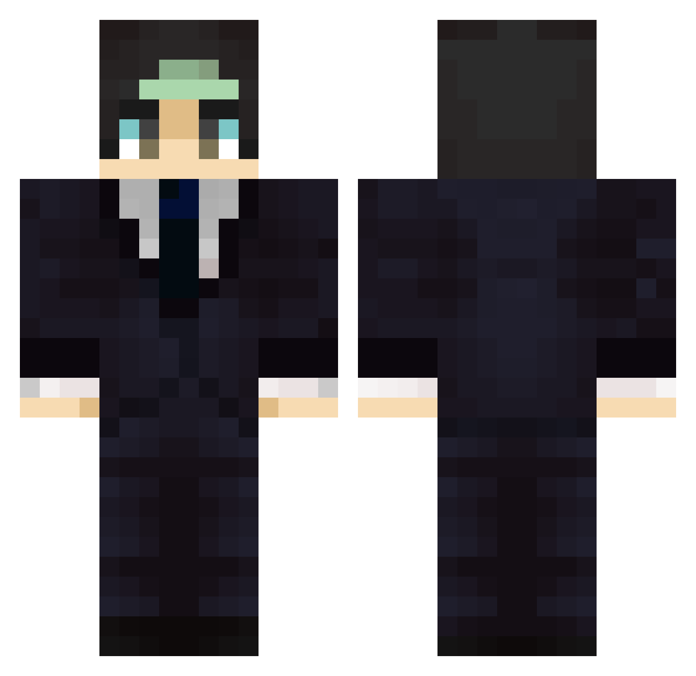 Sky4Lone Minecraft skin, front and back view