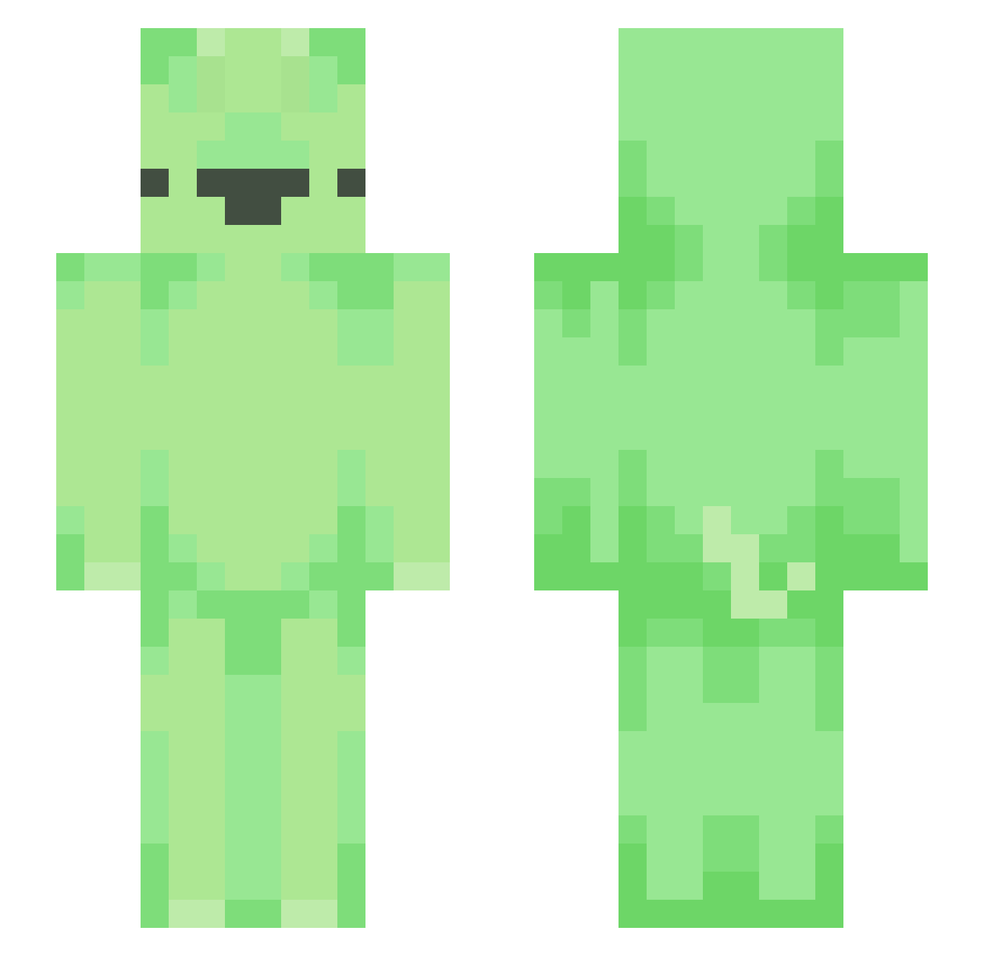 Szor155 Minecraft skin, front and back view
