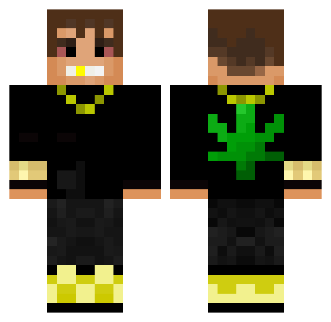 H0nz1QQ Minecraft skin, front and back view