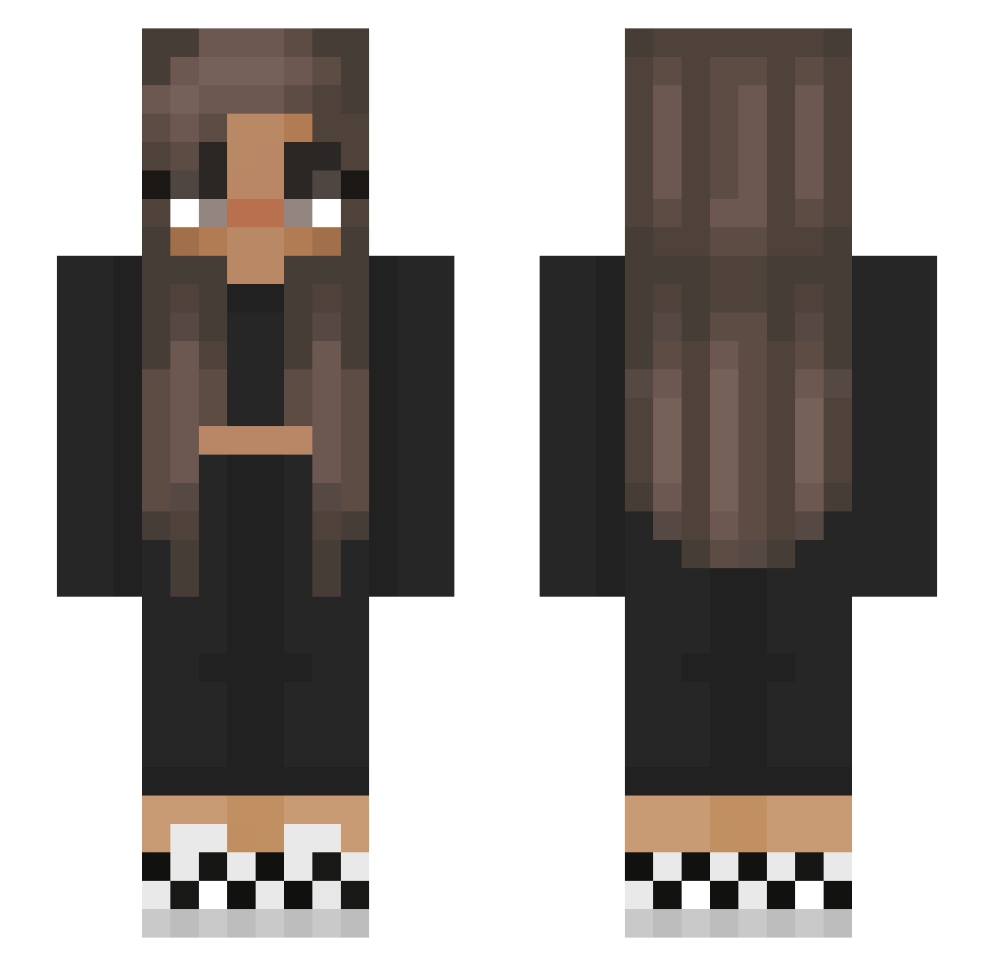 Misguiding Minecraft skin, front and back view