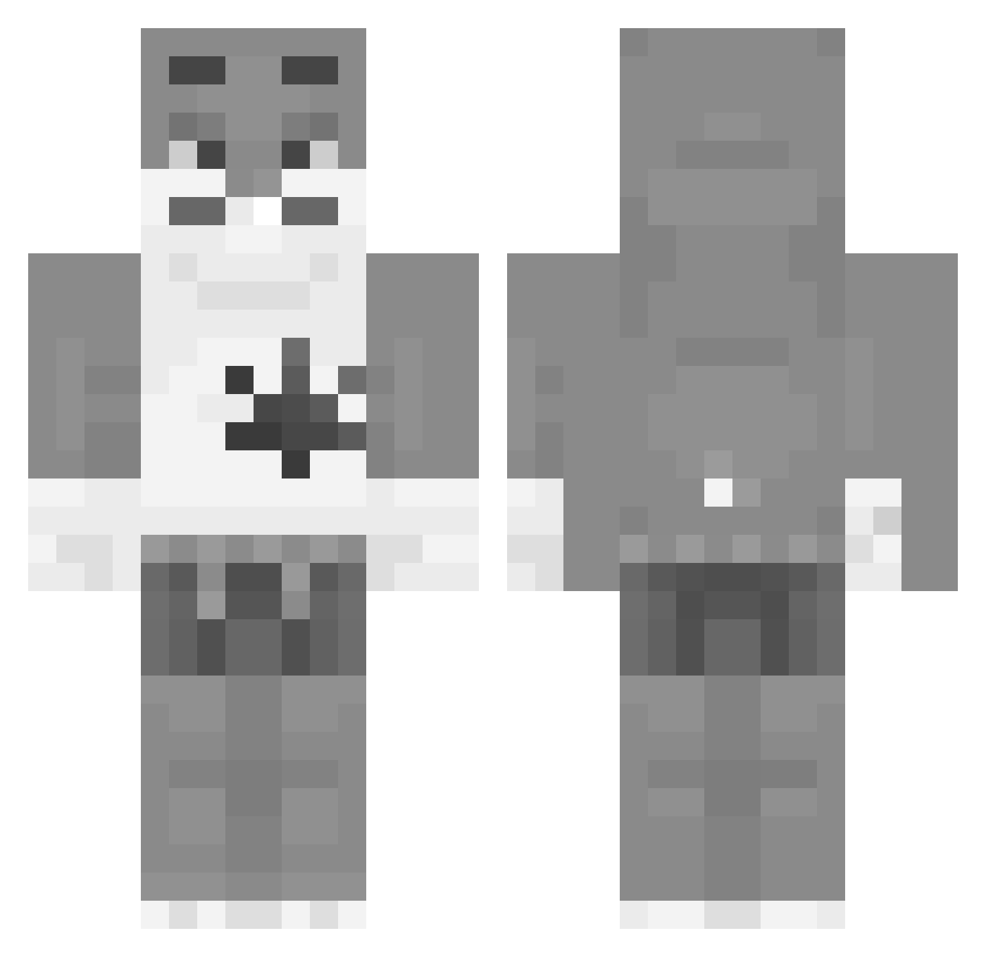 arkk_0 Minecraft skin, front and back view