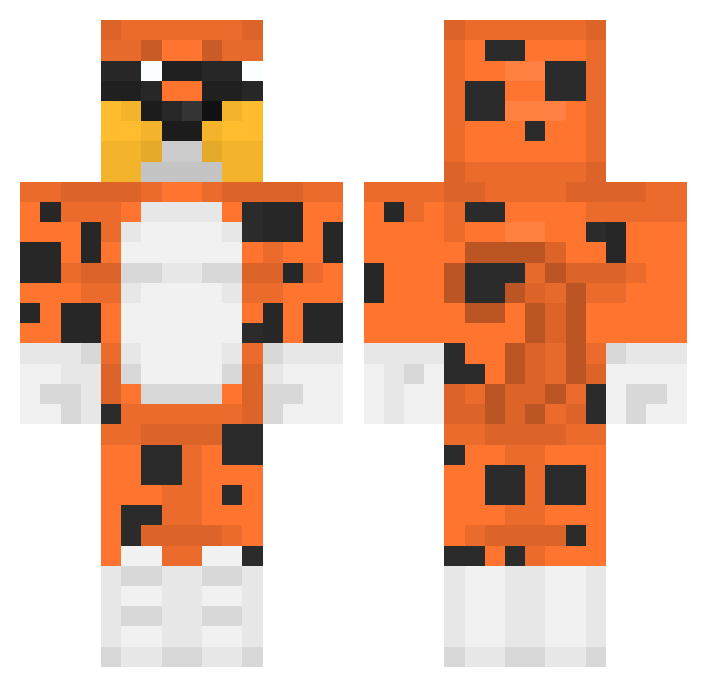 Lyynxx_ Minecraft skin, front and back view