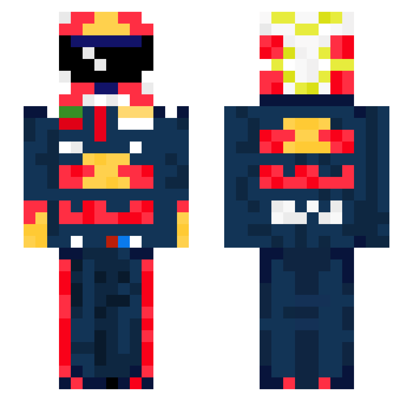 bugattijayjay Minecraft skin, front and back view