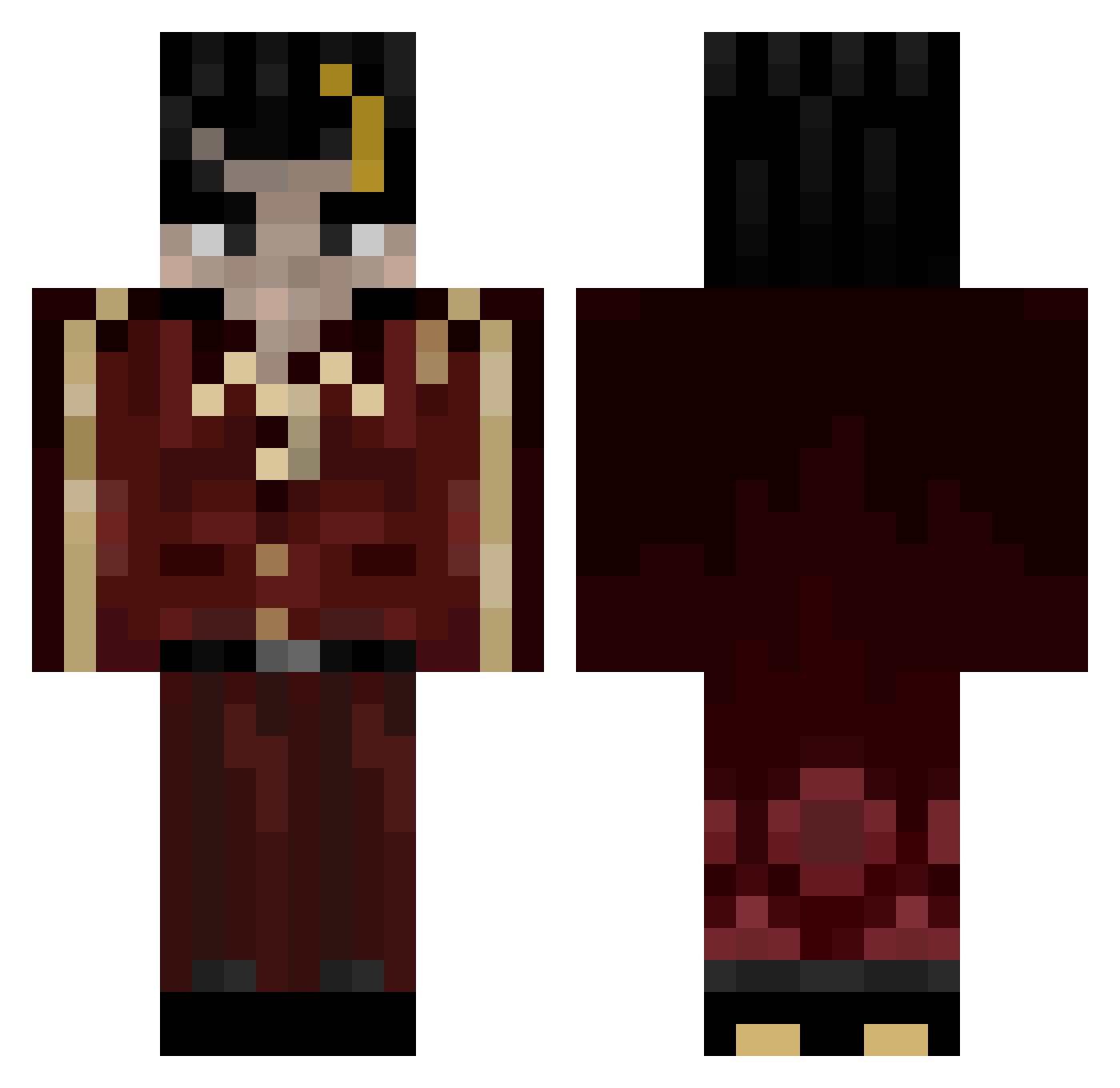bloobee0714 Minecraft skin, front and back view