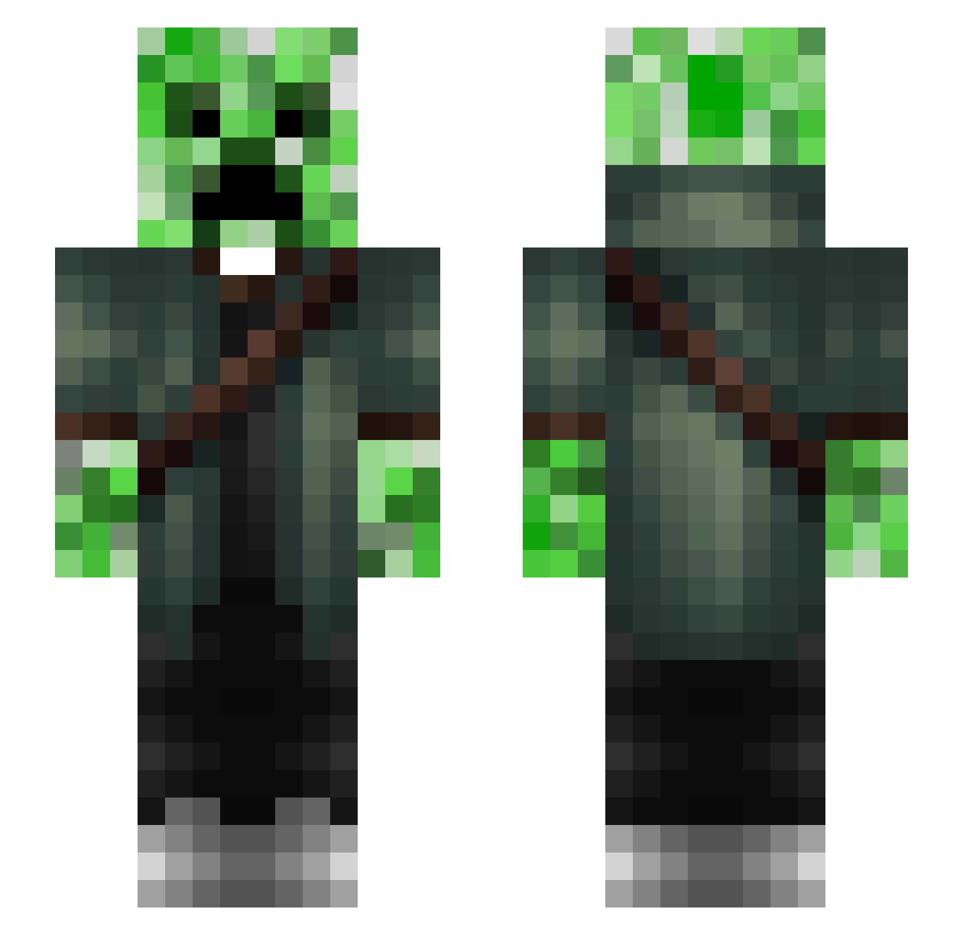 Cipkaplayer12 Minecraft skin, front and back view