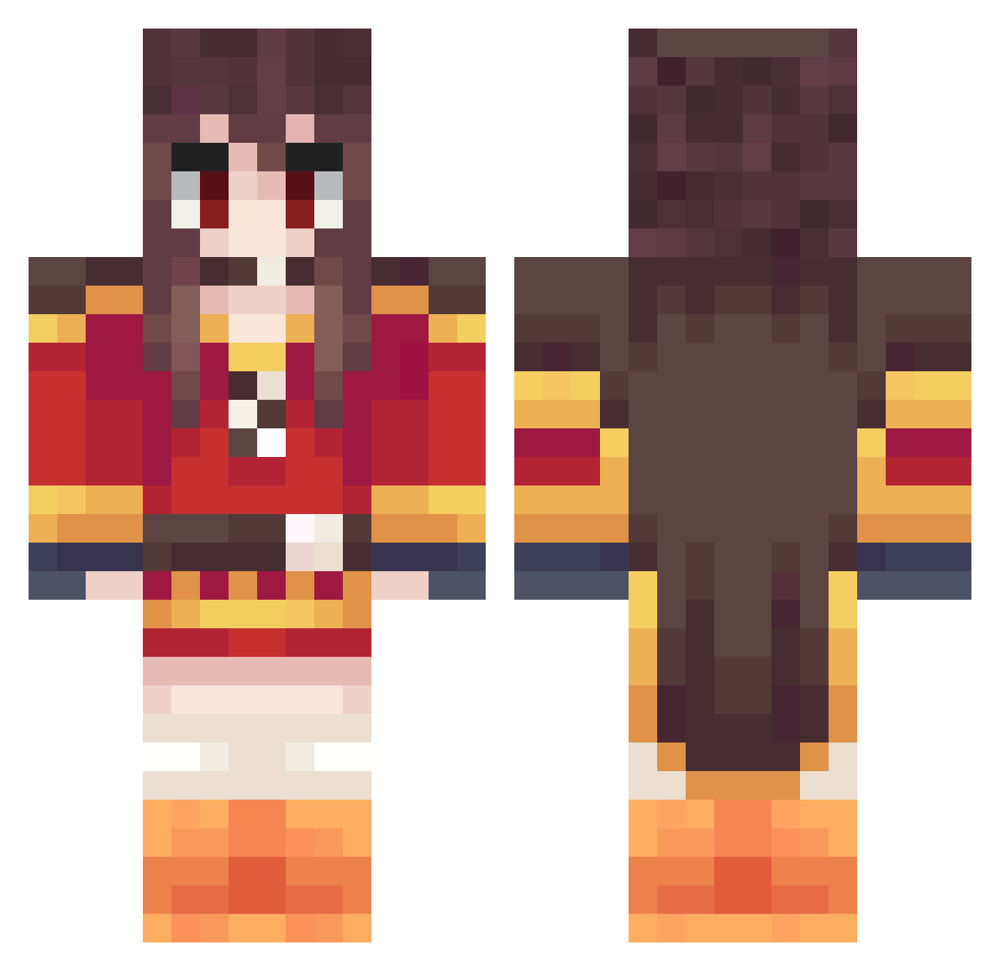 Dankersu Minecraft skin, front and back view