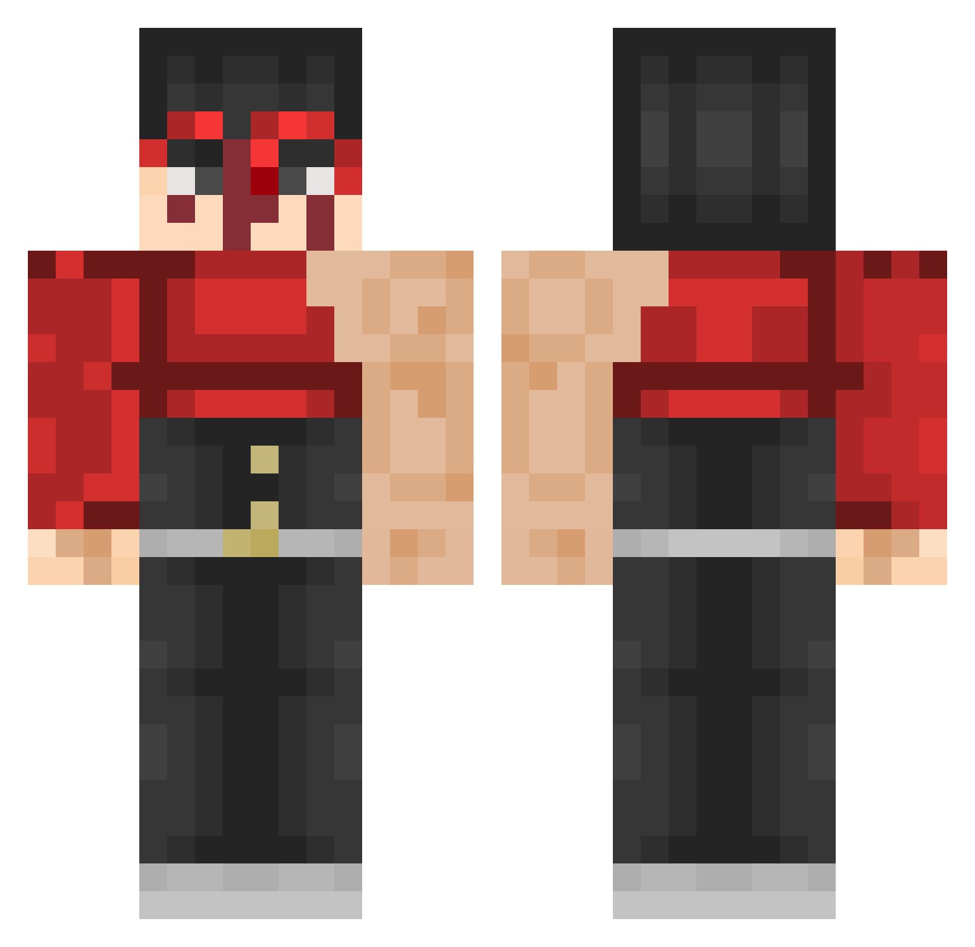 luishi0205 Minecraft skin, front and back view