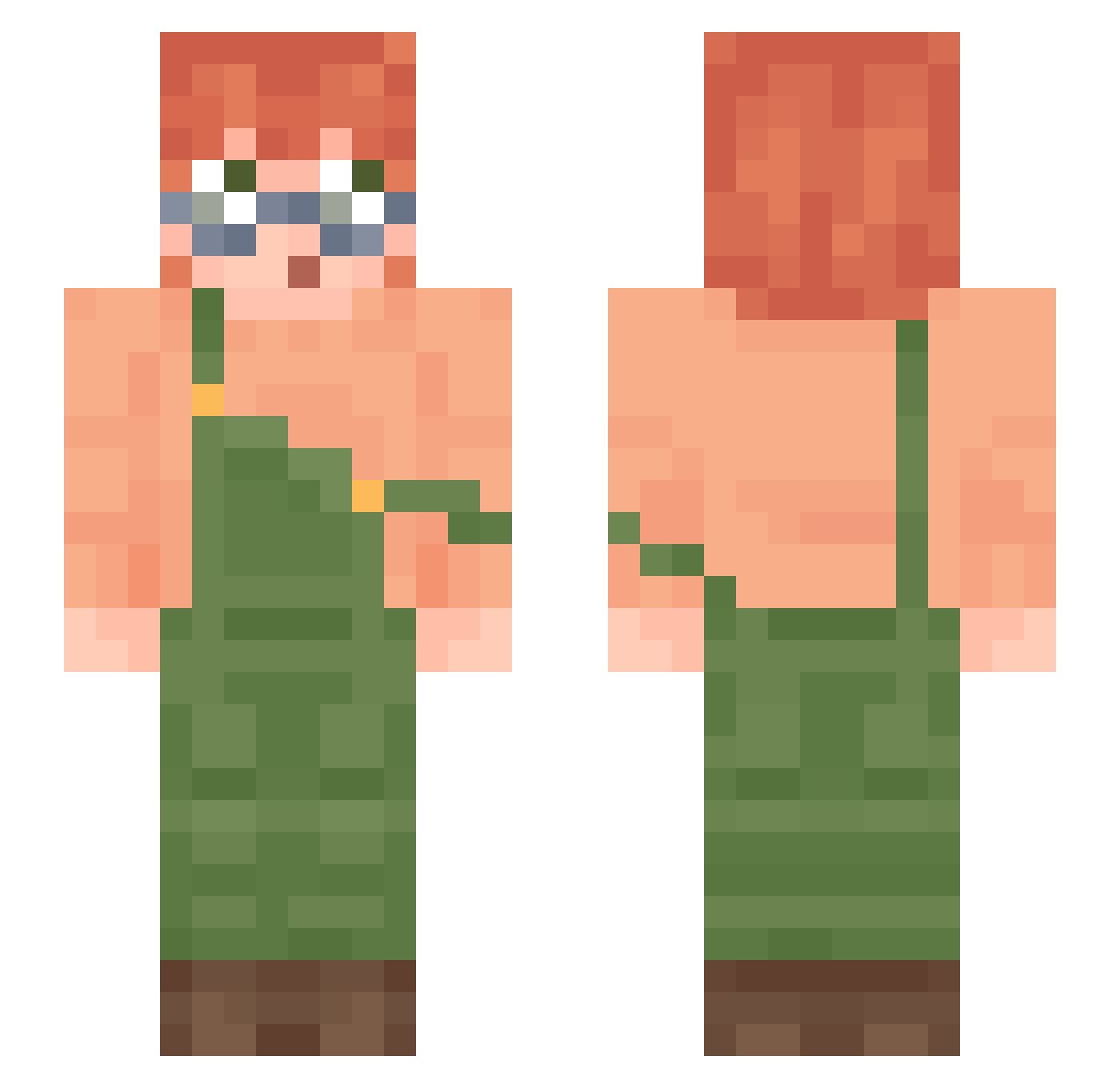groteles Minecraft skin, front and back view