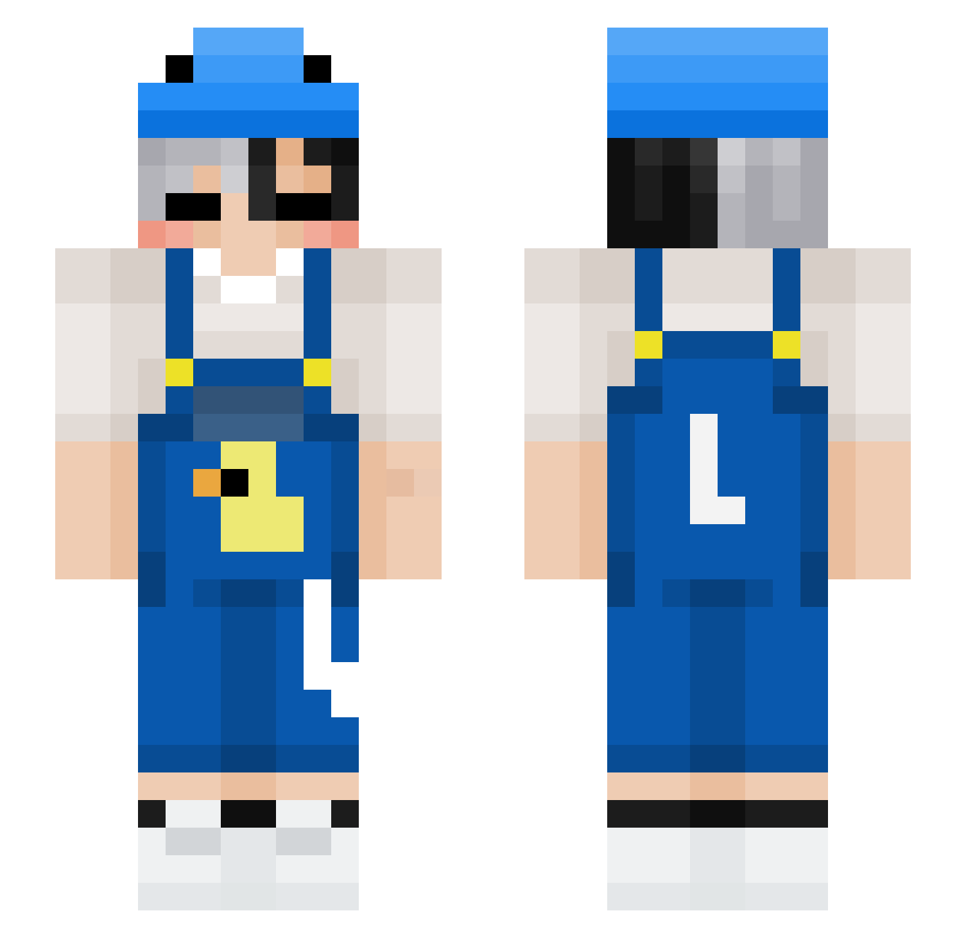 woughh Minecraft skin, front and back view