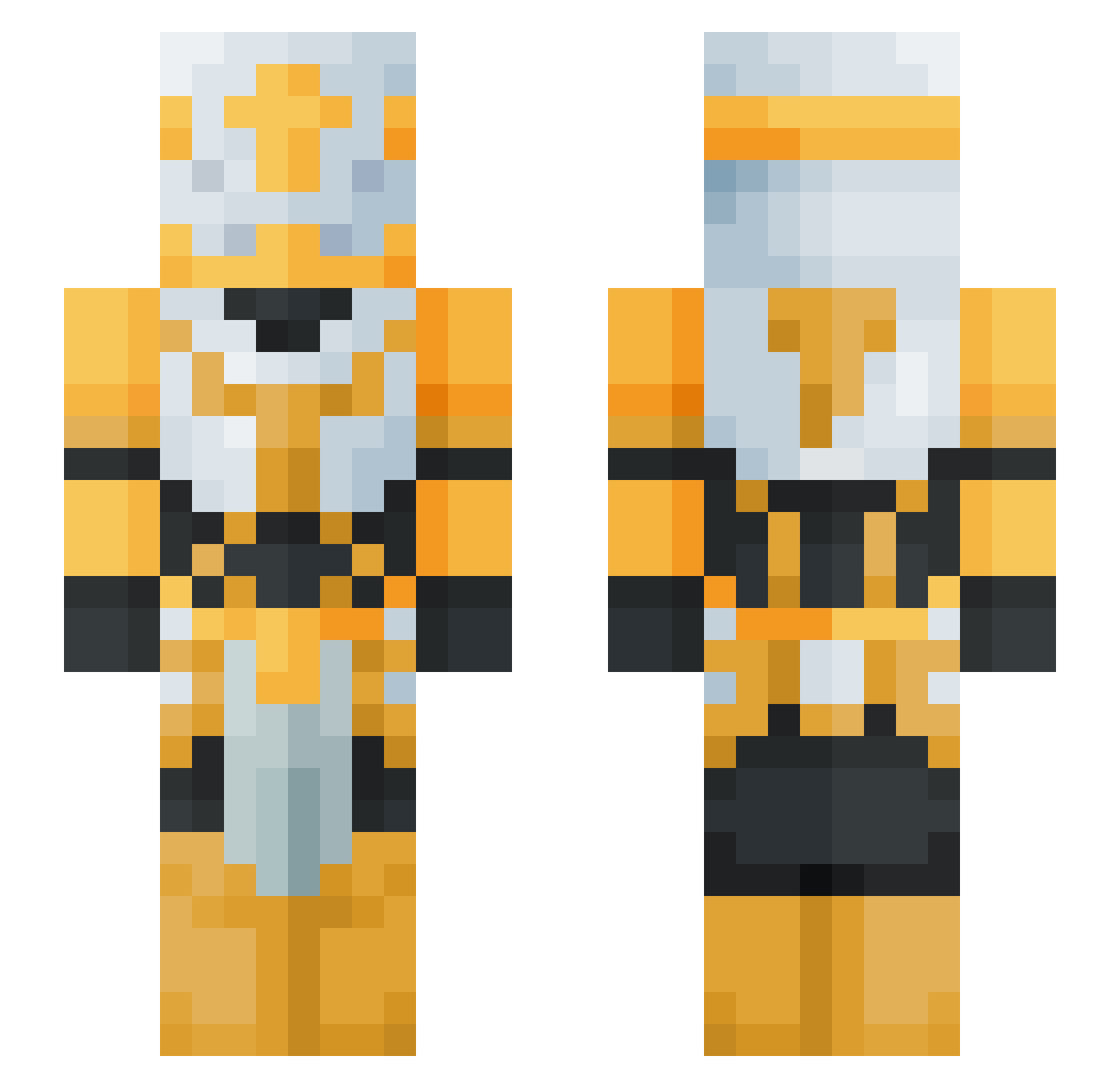 Elhuesomasiso Minecraft skin, front and back view