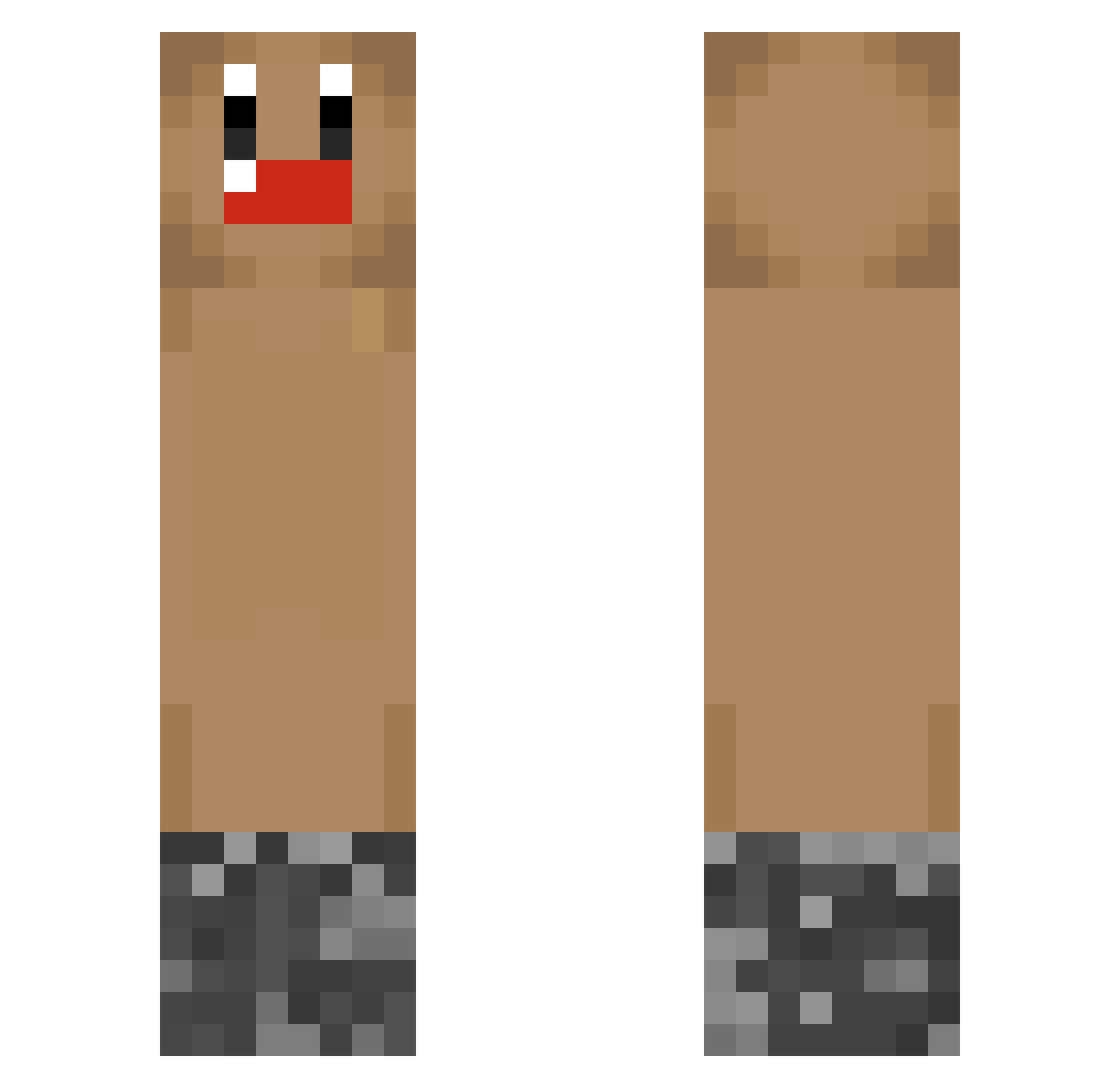 spattee Minecraft skin, front and back view