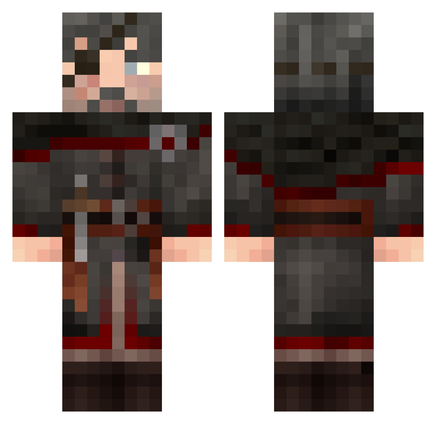 KapitanJindra Minecraft skin, front and back view
