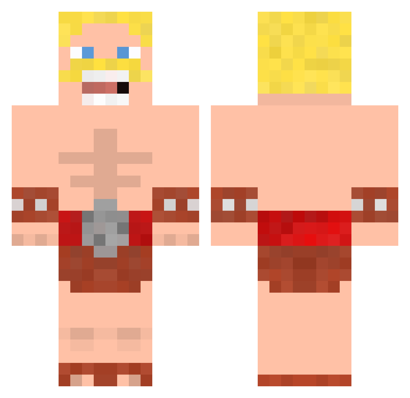Marwan77 Minecraft skin, front and back view