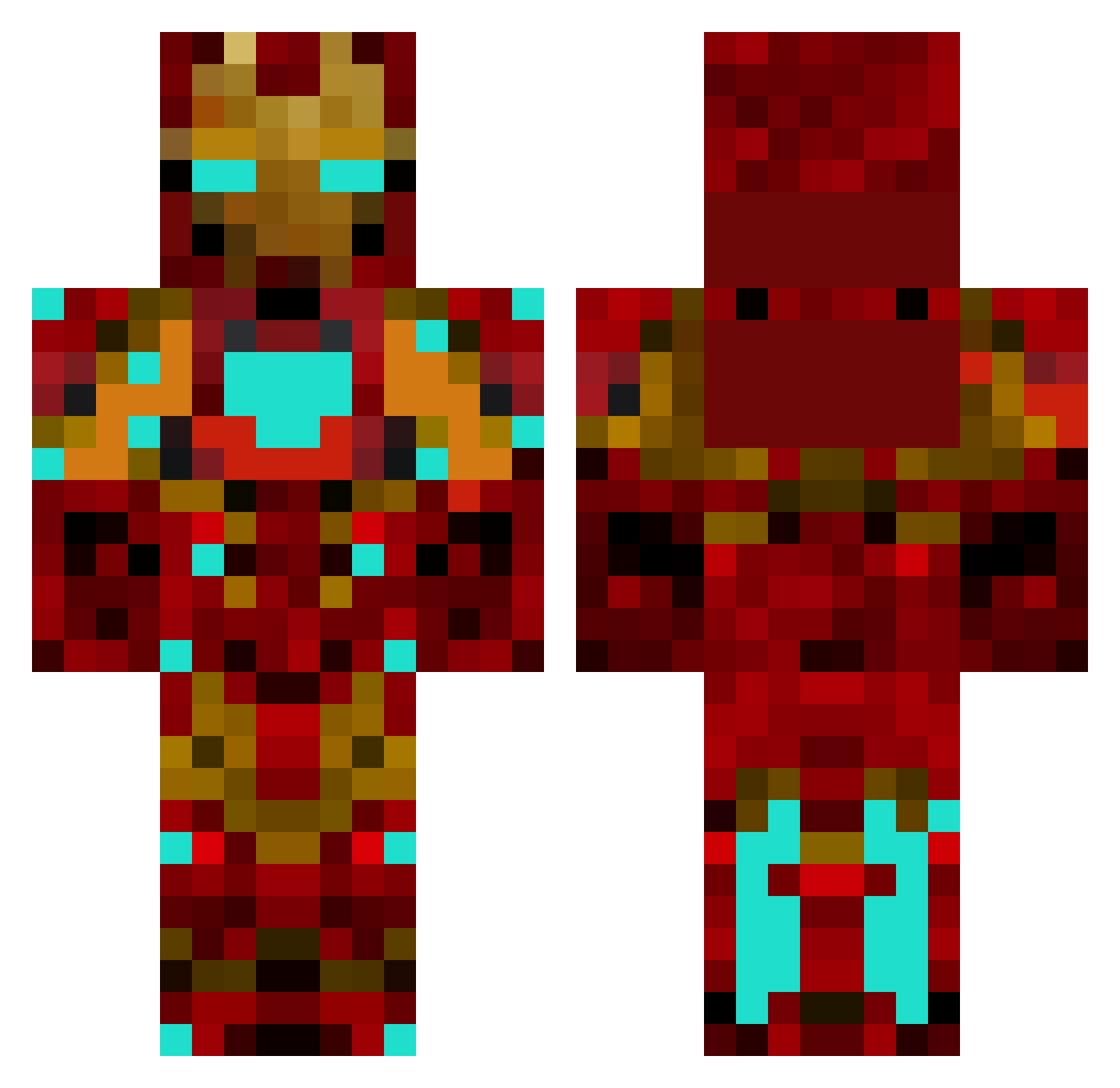 SchaapXIX Minecraft skin, front and back view