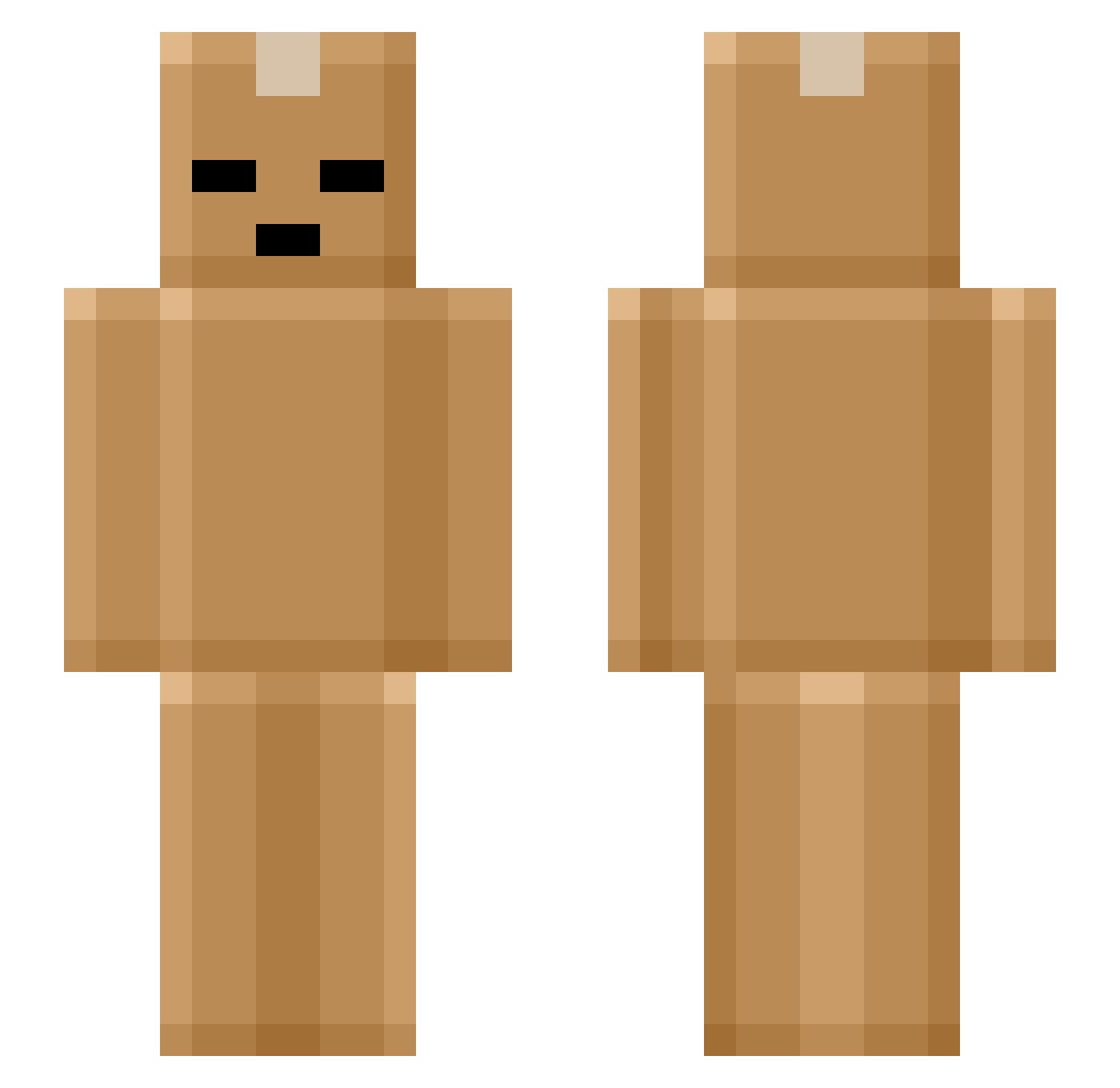 Vystle Minecraft skin, front and back view