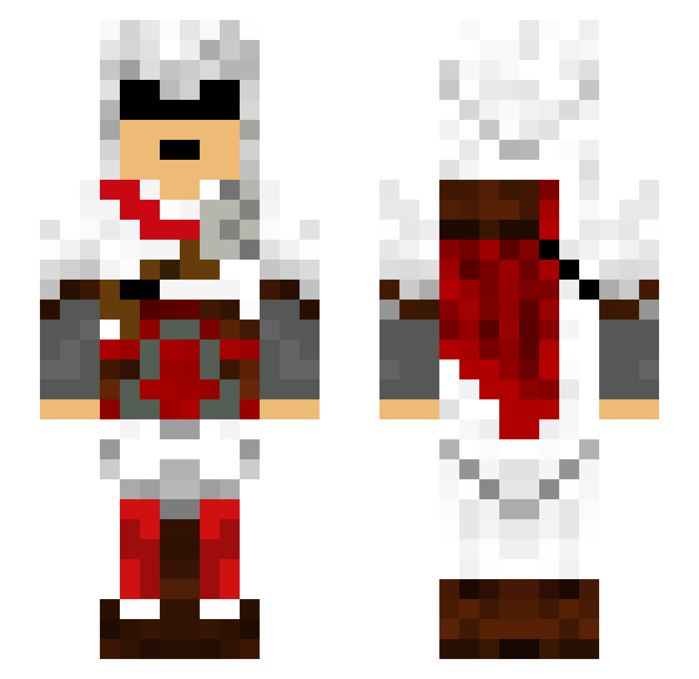JoJi49 Minecraft skin, front and back view
