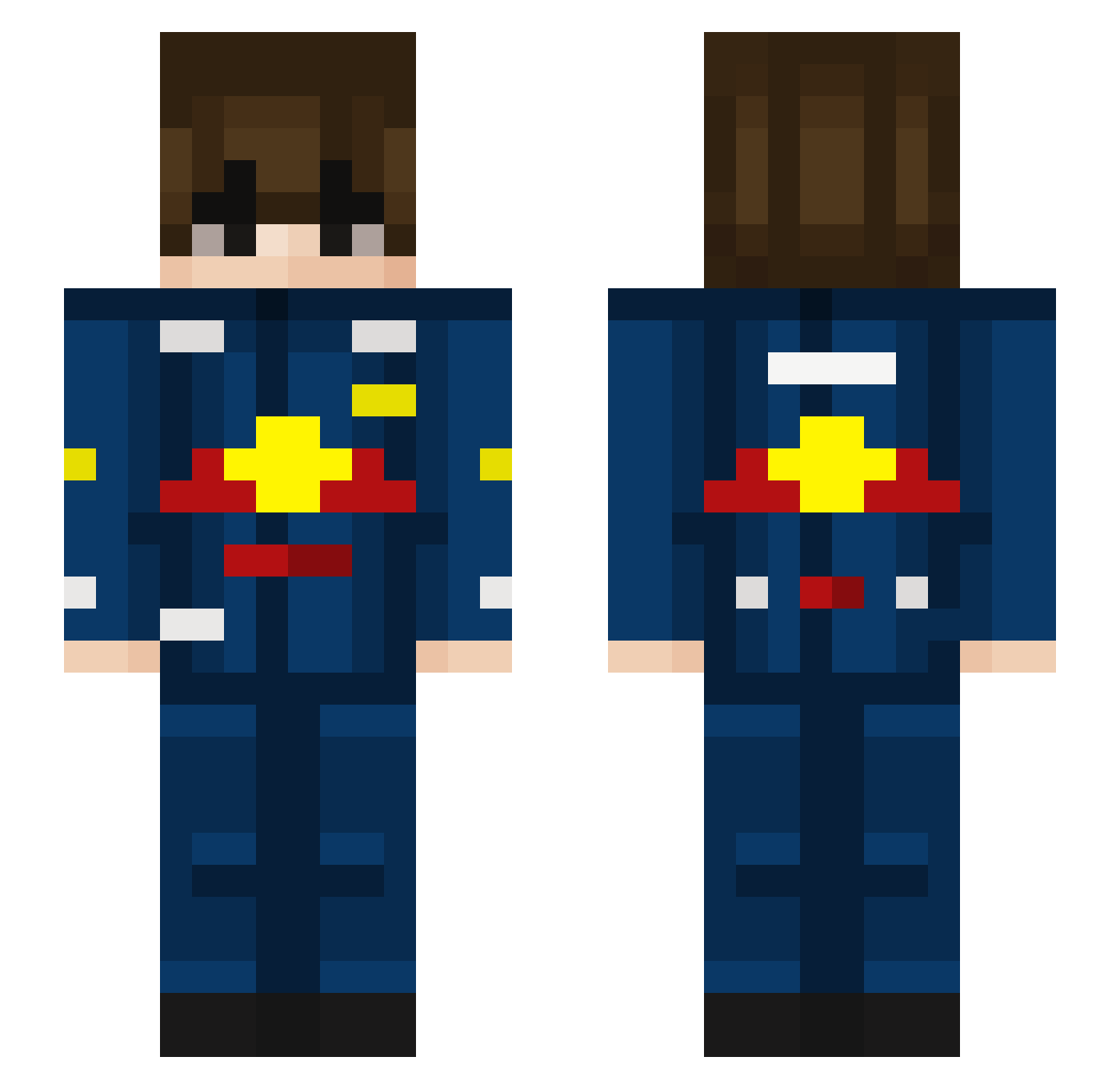 Danutu67 Minecraft skin, front and back view