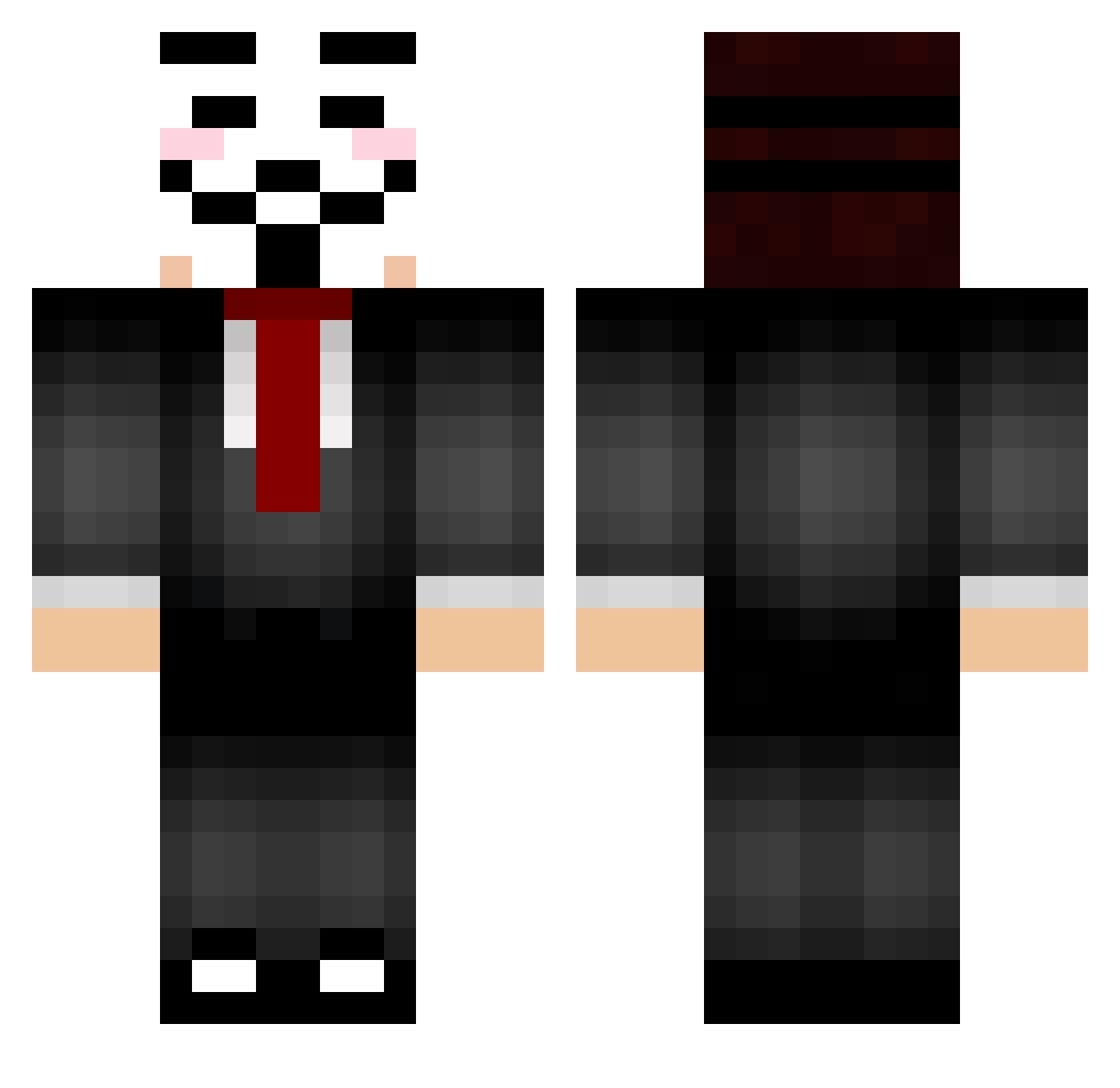 mattman3181 Minecraft skin, front and back view