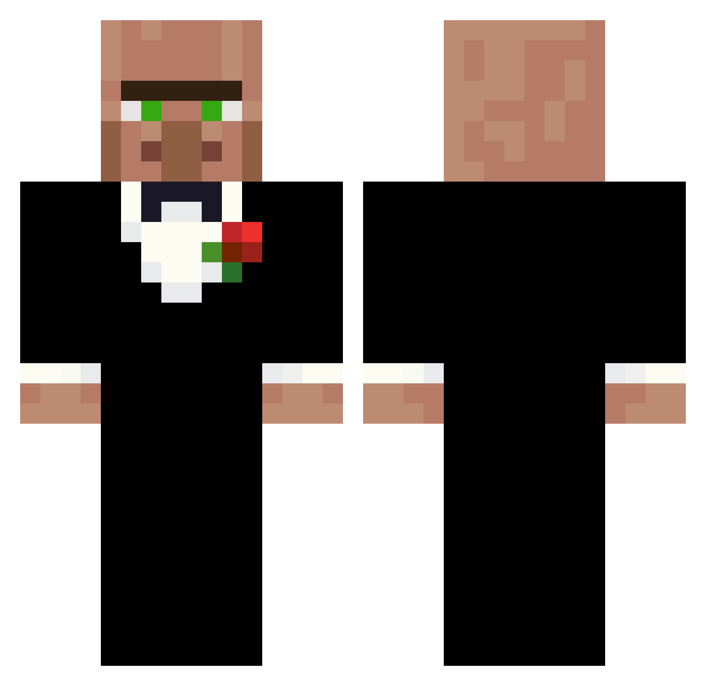 Debels_izda Minecraft skin, front and back view