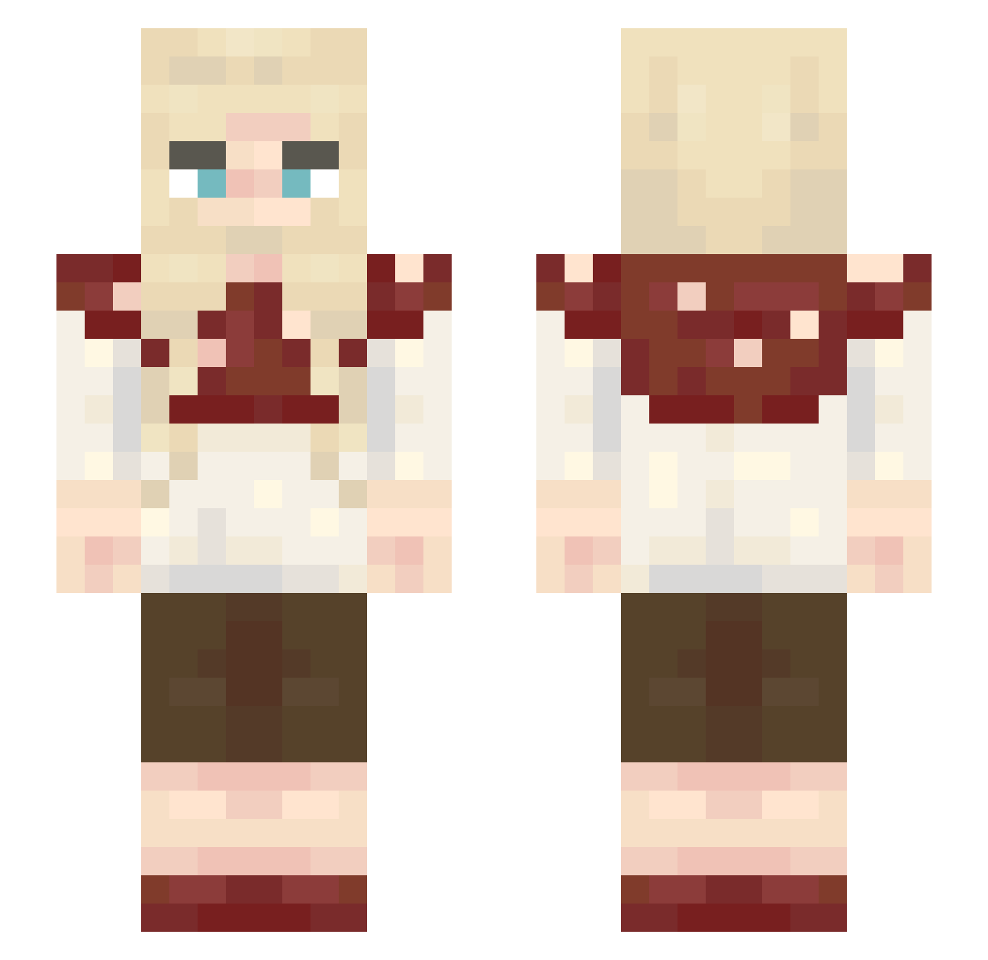 Affanasii Minecraft skin, front and back view