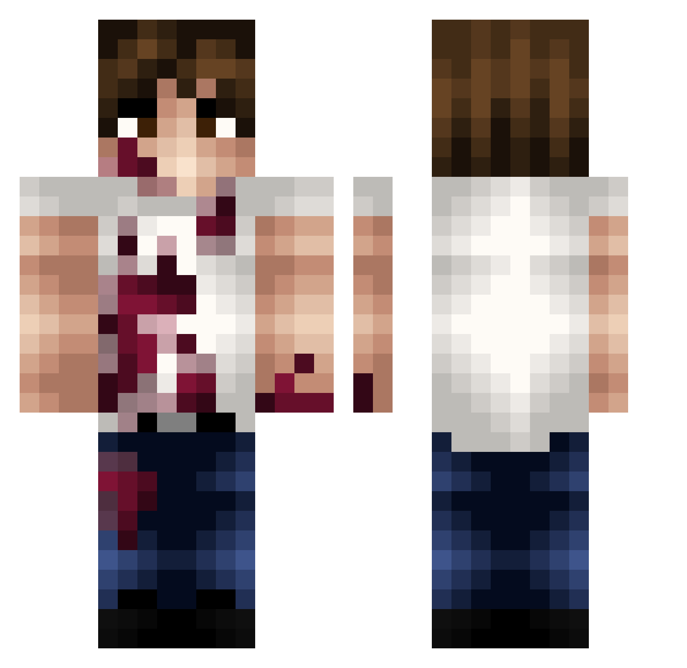 Slayer239321 Minecraft skin, front and back view