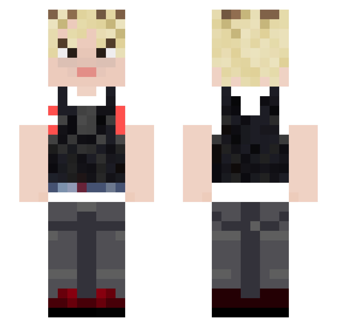 cabballs Minecraft skin, front and back view