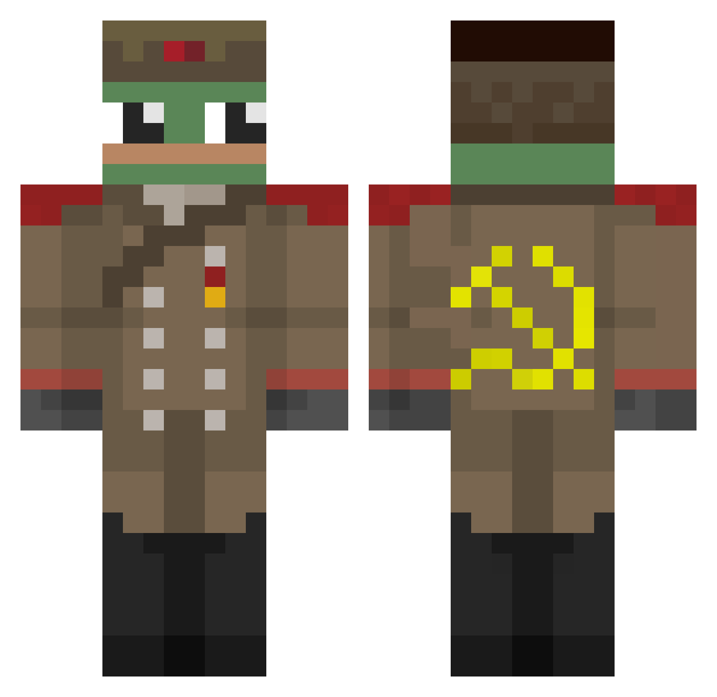 Nepoxy Minecraft skin, front and back view
