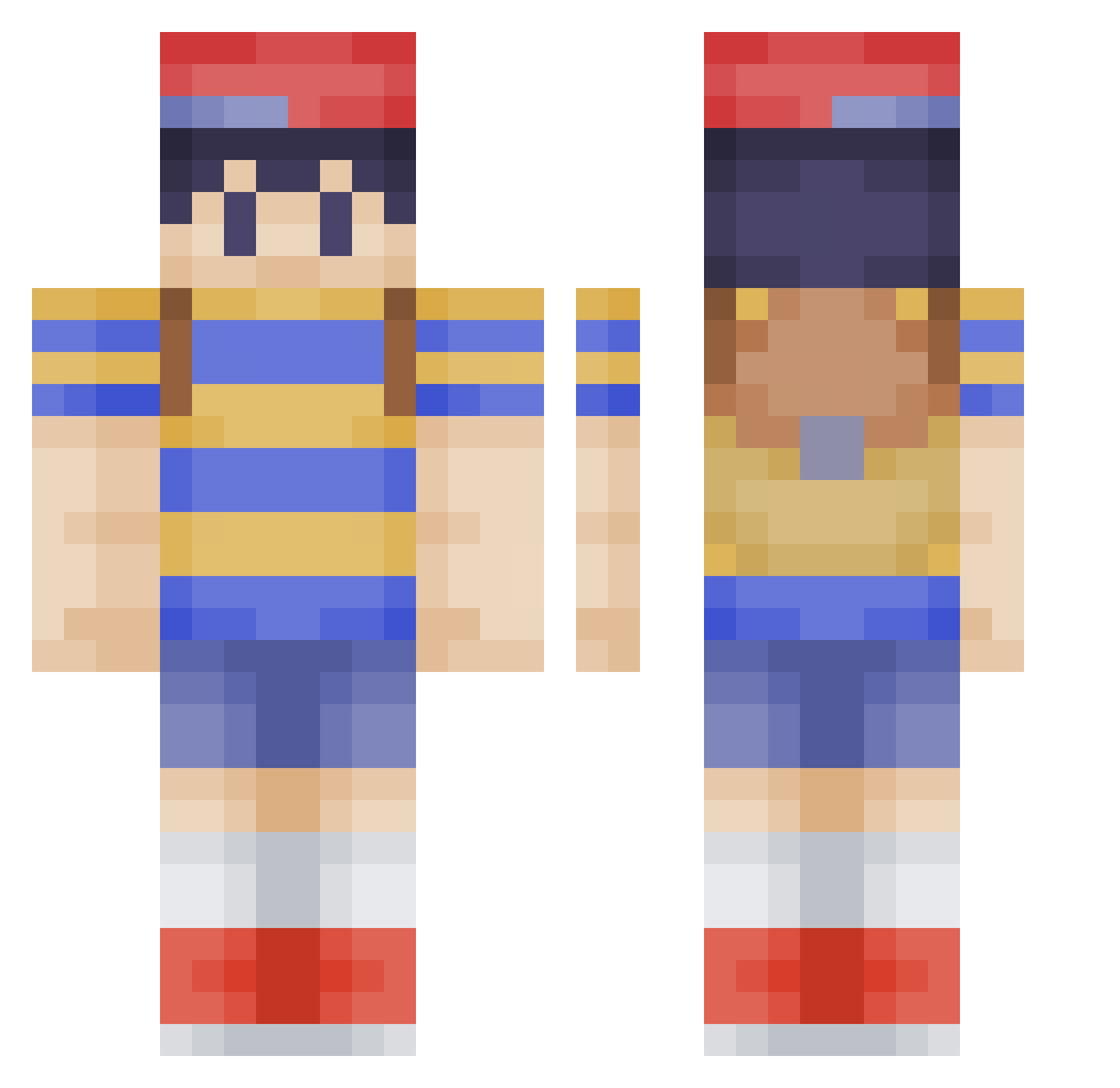 ColonelCooper Minecraft skin, front and back view