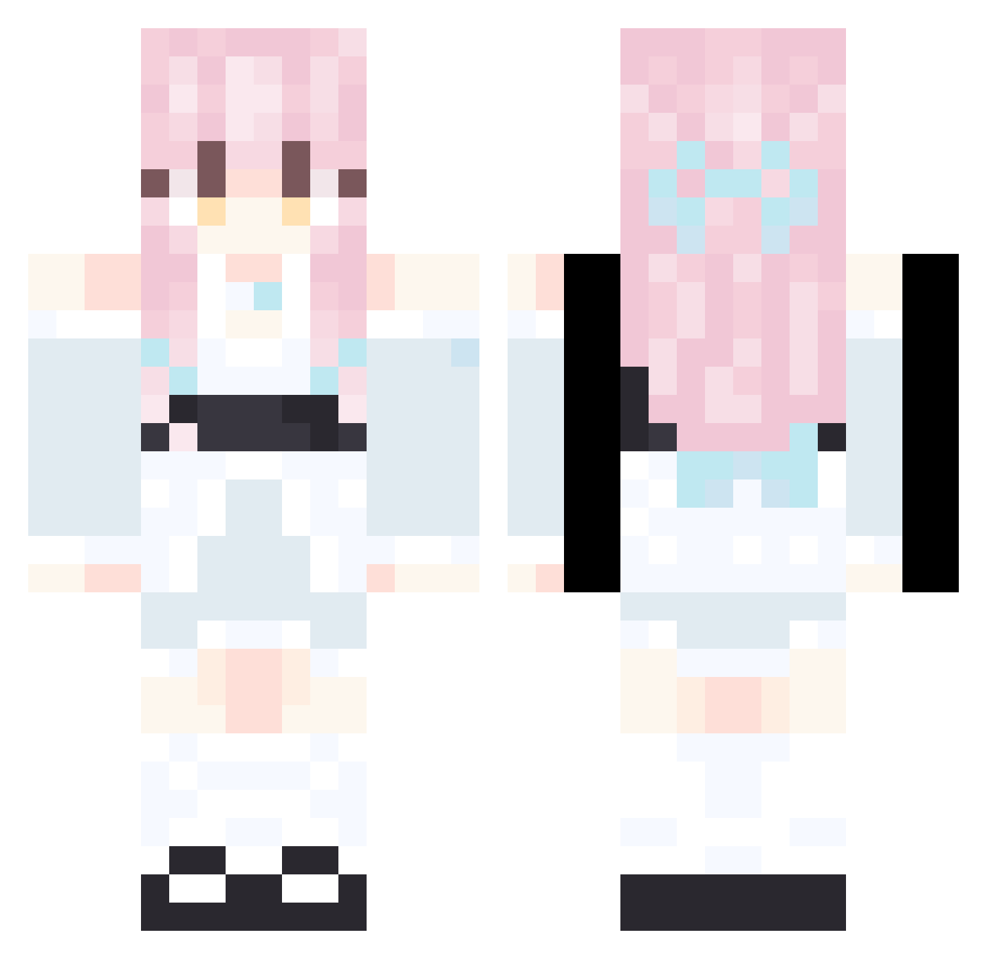 SOY_XD Minecraft skin, front and back view