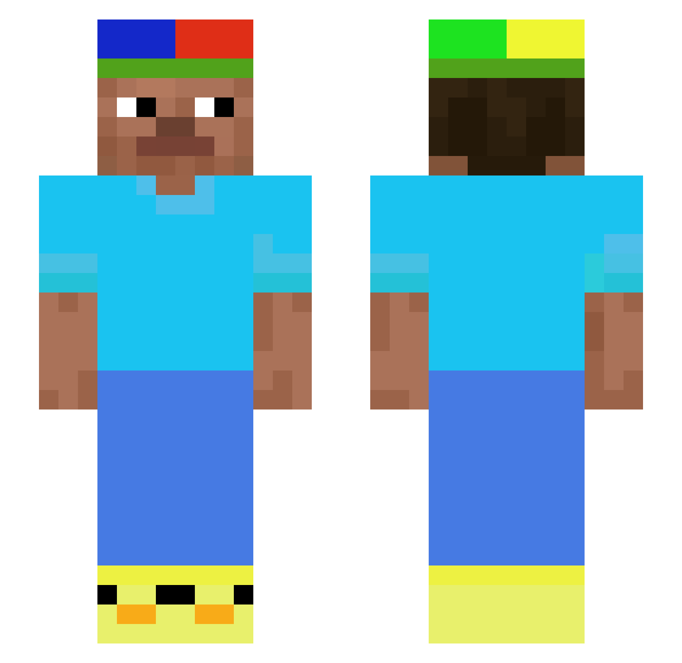 mainkrafts Minecraft skin, front and back view