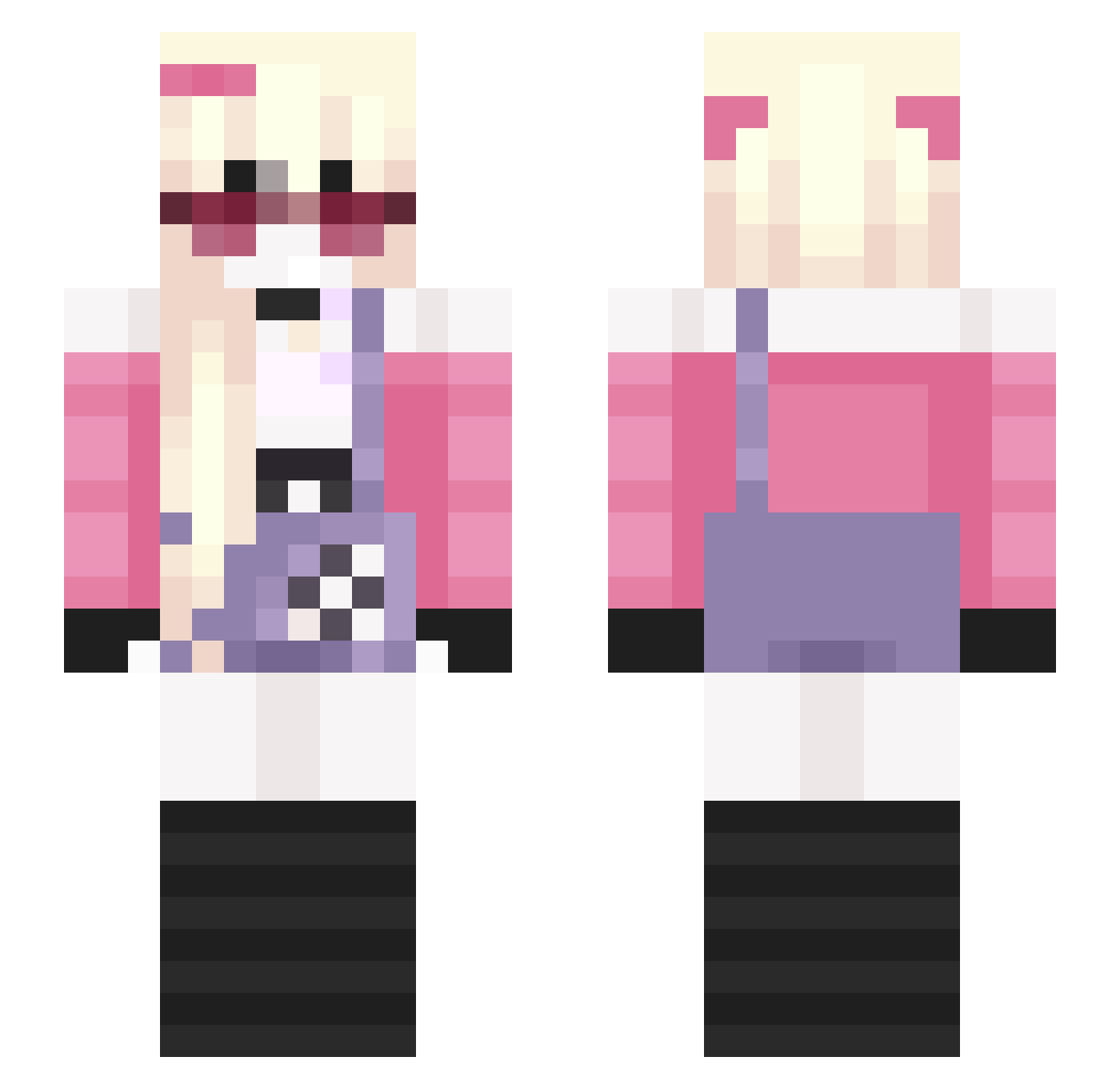 vxntii_ Minecraft skin, front and back view