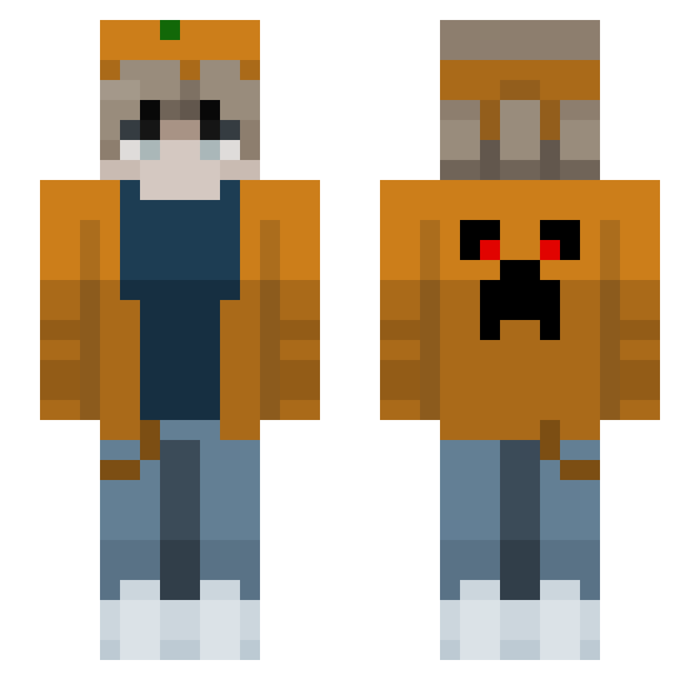 Gluestick9 Minecraft skin, front and back view