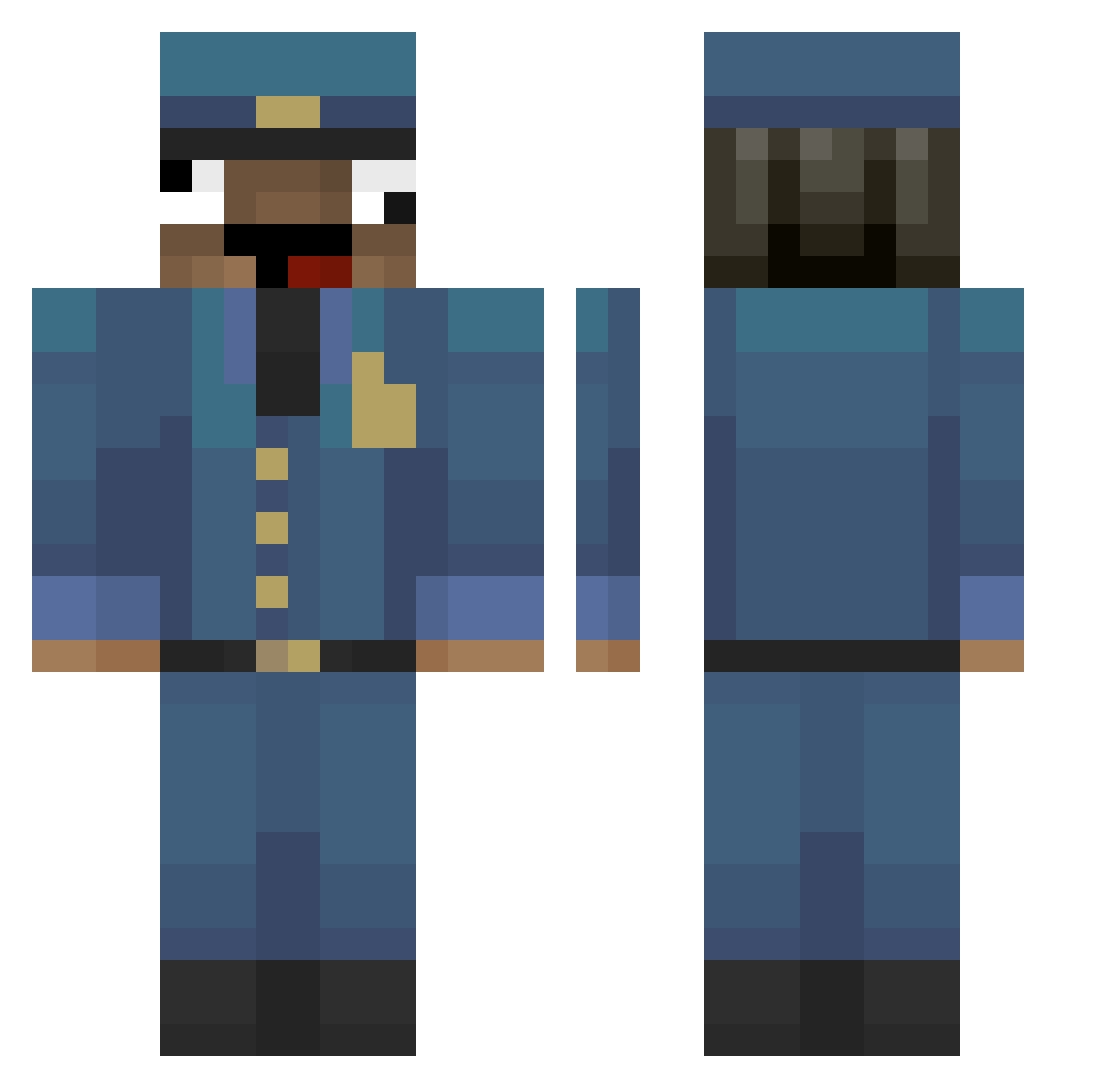 Fruchtzwerg4136 Minecraft skin, front and back view